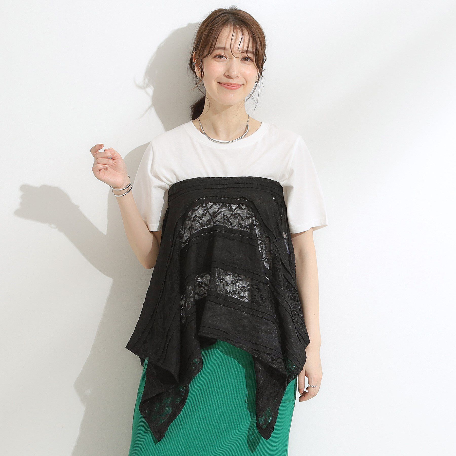 SHOO･LA･RUE「【2WAY】スカートにもなる イレヘム レースビスチェ」|キャミソール|