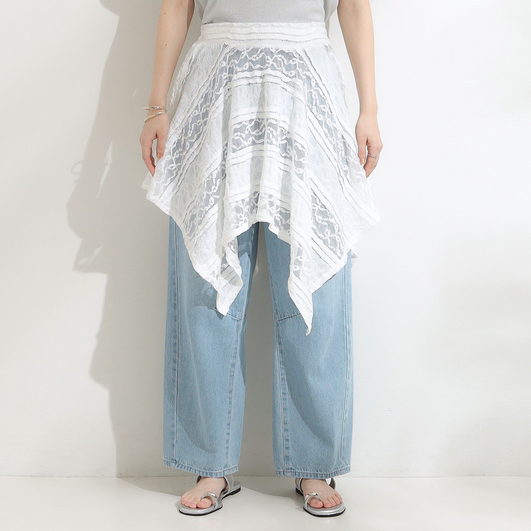 SHOO･LA･RUE「【2WAY】スカートにもなる イレヘム レースビスチェ」|キャミソール|