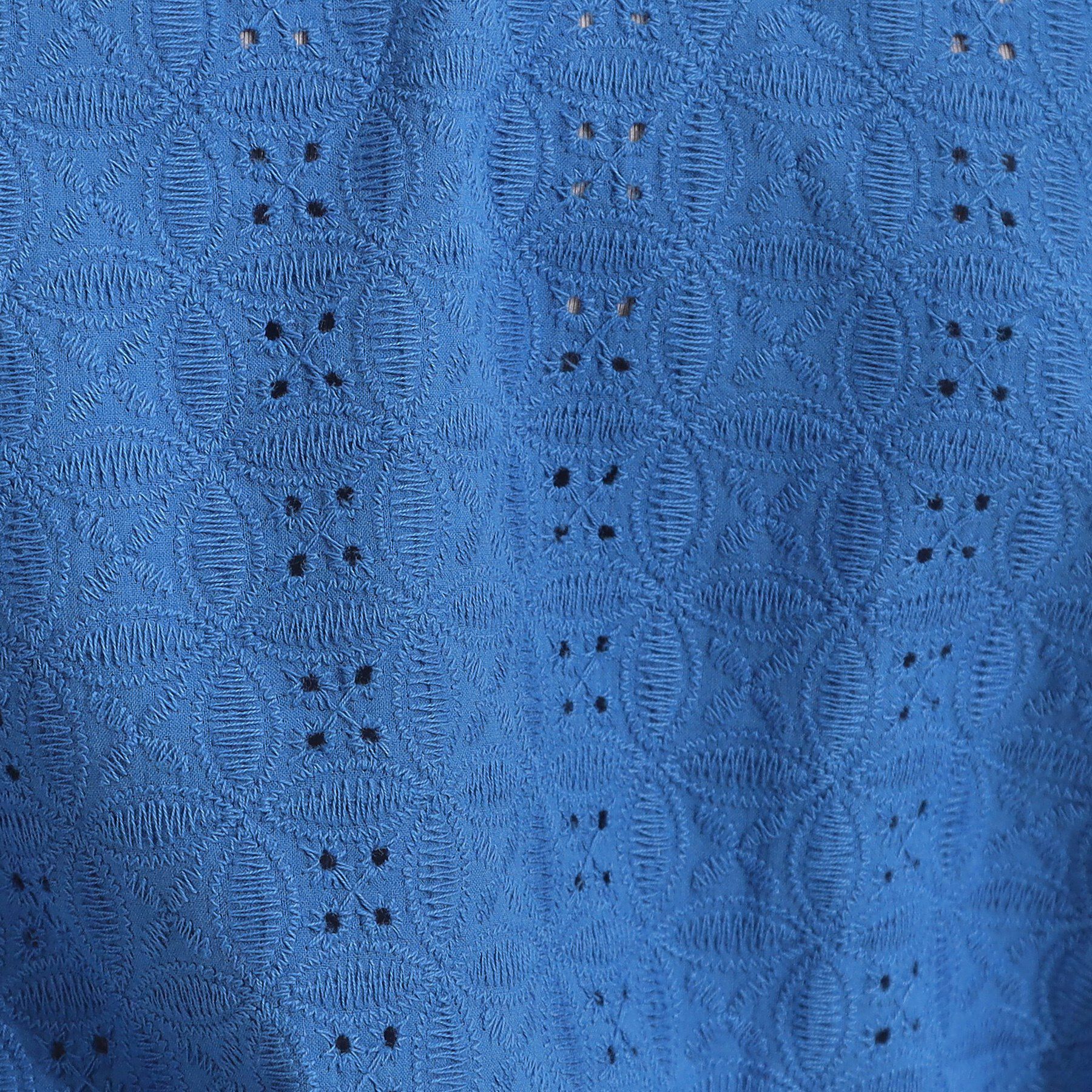 SHOO･LA･RUE「【S-LL】抜け感とすっきり見えを叶える 刺繍レース スキッパー襟トップス」|Tシャツ・カットソー|