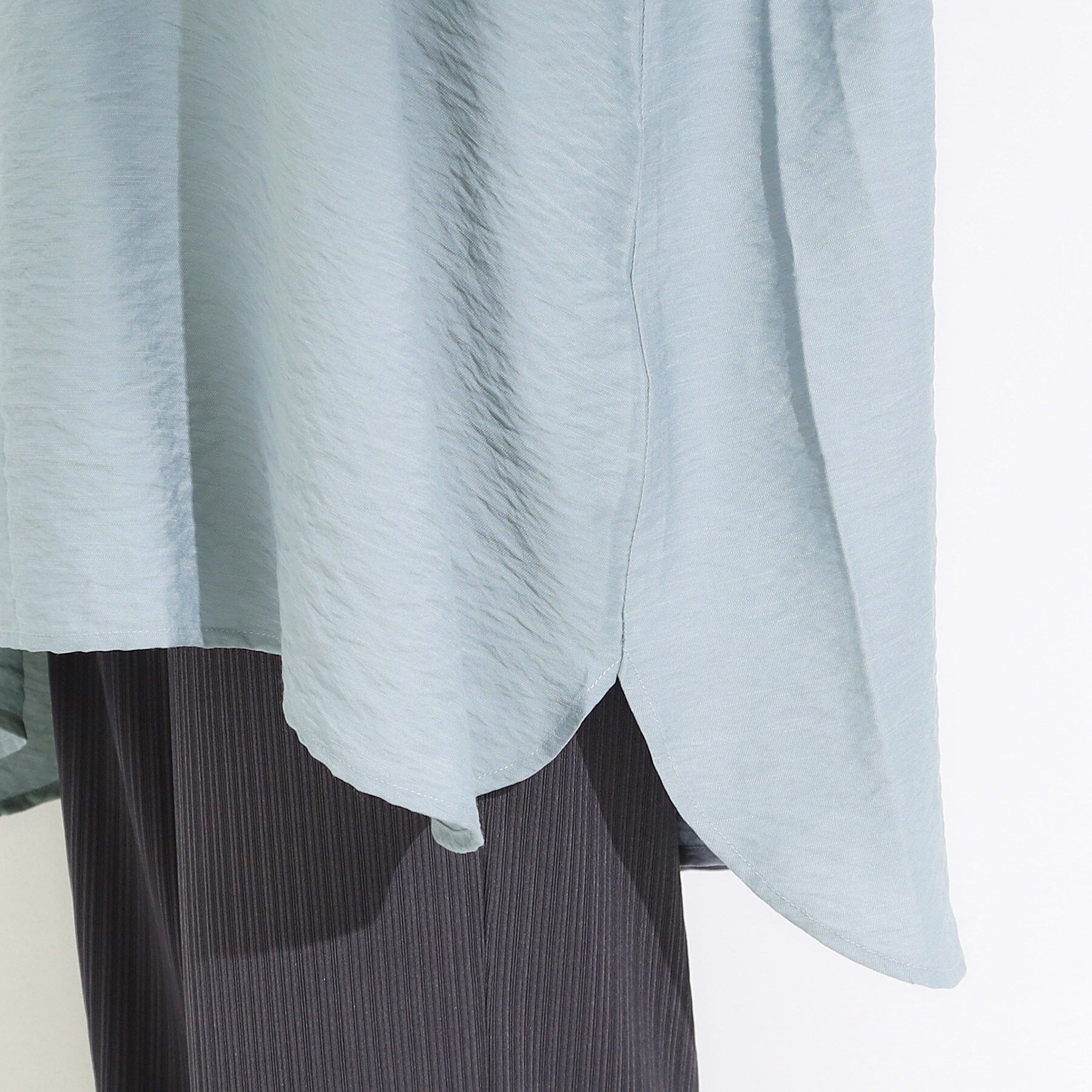 SHOO･LA･RUE「【S-LL/ひんやり】涼しく楽に体型カバー　ゆったりスキッパー半袖チュニック」|チュニック|