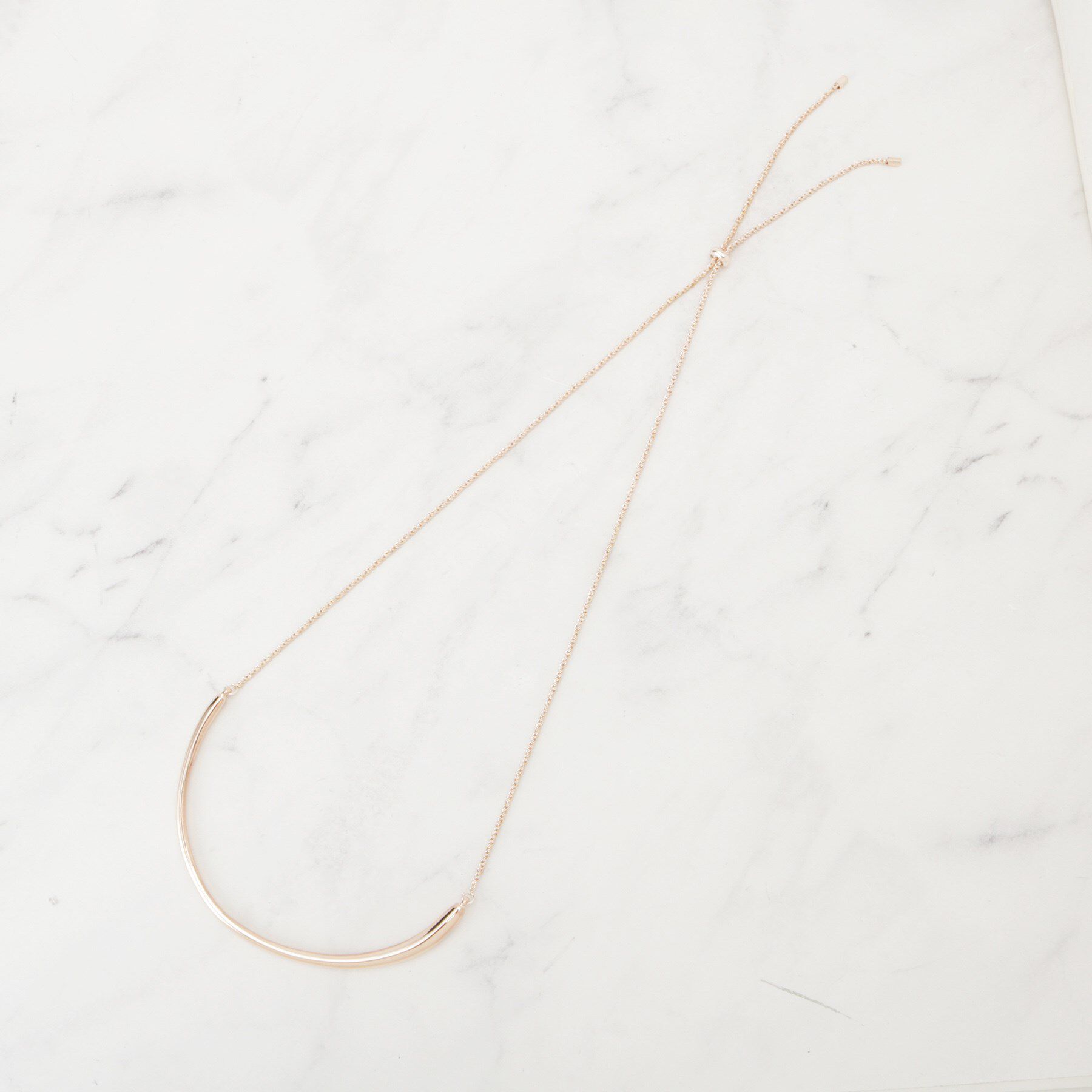 SHOO･LA･RUE「【2WAY】メタルカーブネックレス」|ネックレス|