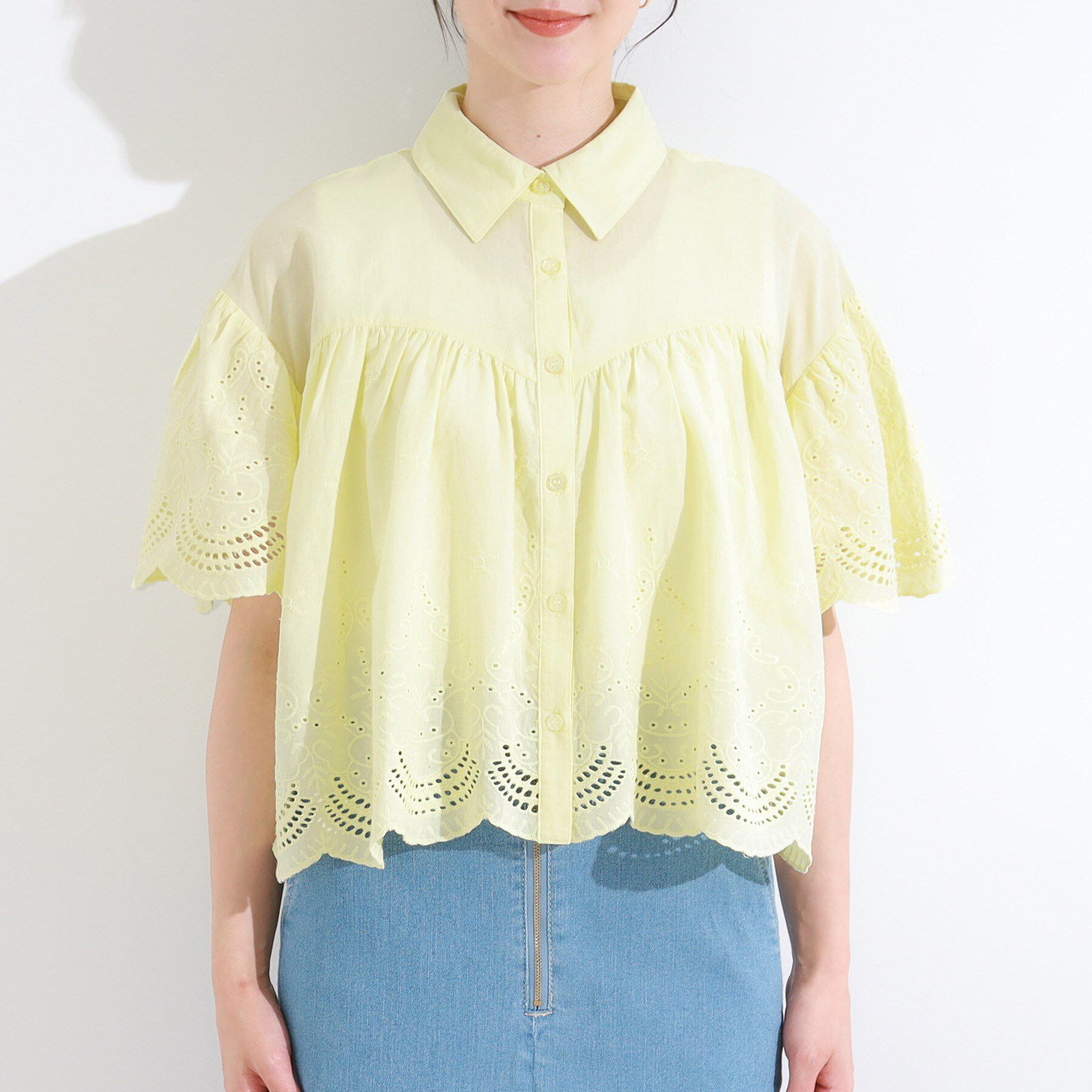 SHOO･LA･RUE「コーデの主役になる スカラップレースブラウス」|シャツ・ブラウス|