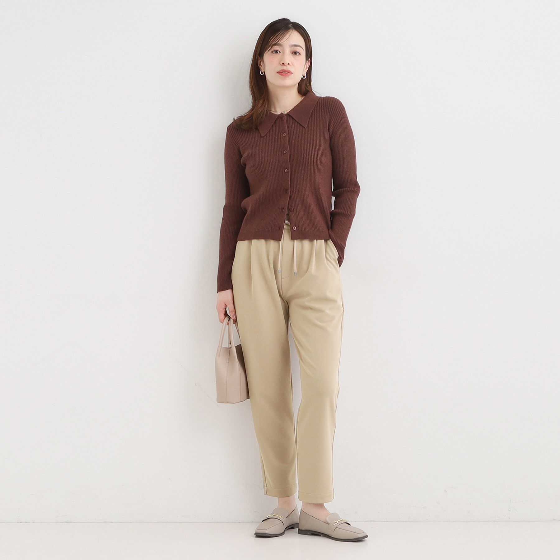 SHOO･LA･RUE「【S-3L/洗濯後しわになりにくい】スマートに見える イージーテーパードパンツ【CIRCRIC】」|その他|