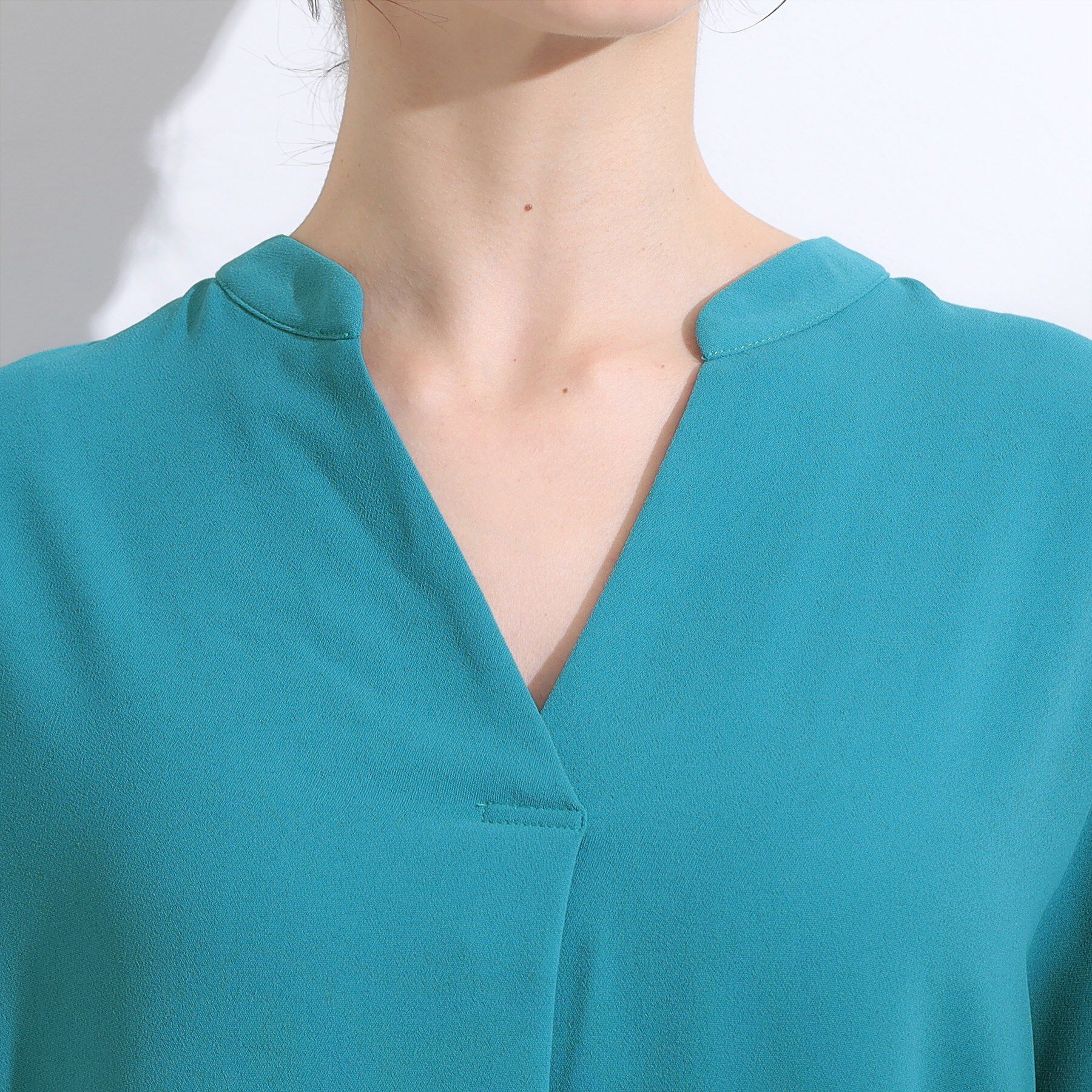 SHOO･LA･RUE「【洗える/S-LL/洗濯後しわになりにくい】バックレースアップチュニック」|チュニック|