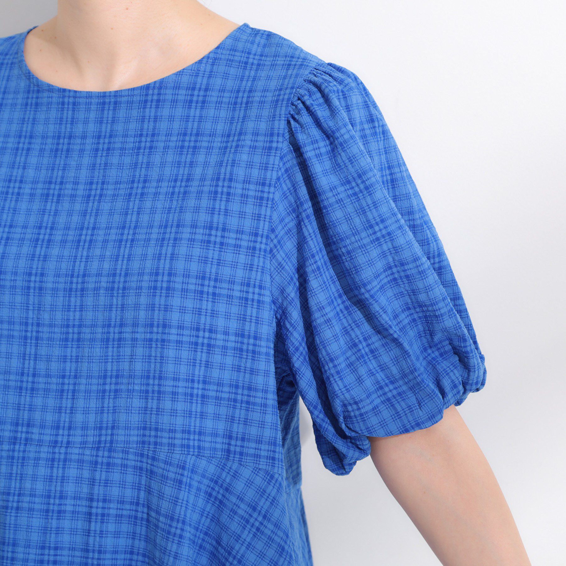 SHOO･LA･RUE「【S-LL】バルーン袖で大人可愛く ペプラムブラウス」|シャツ・ブラウス|