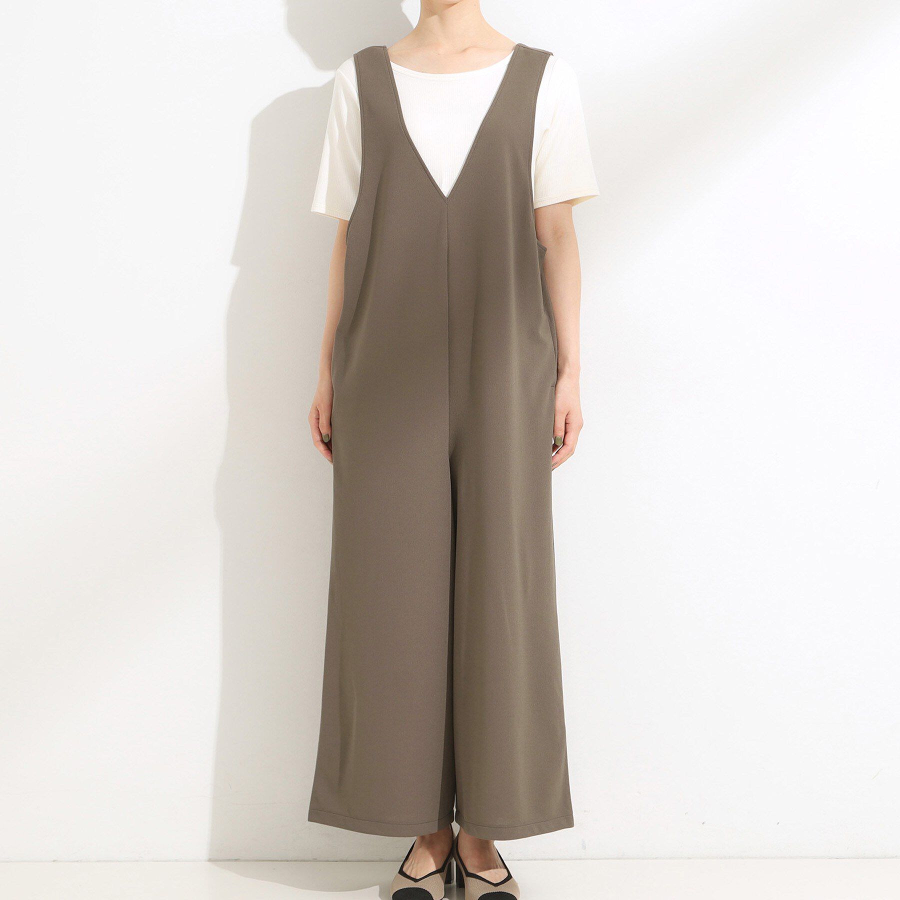 SHOO･LA･RUE「【前後2WAY/洗える】さらっと着られるサロペット」|オールインワン|