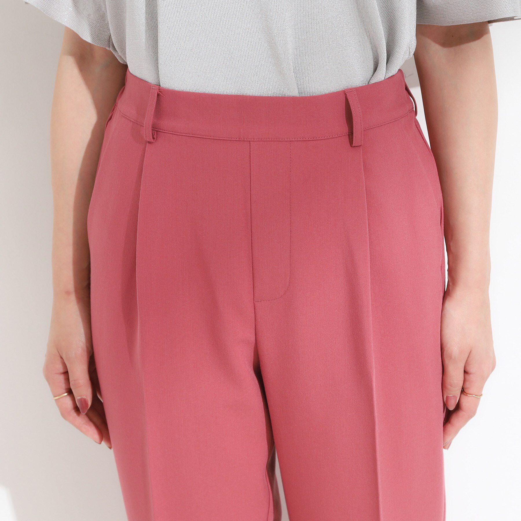 SHOO･LA･RUE「【洗える/SS-LL/美脚シルエット】すっきりきれい見え テーパードパンツ」|その他|