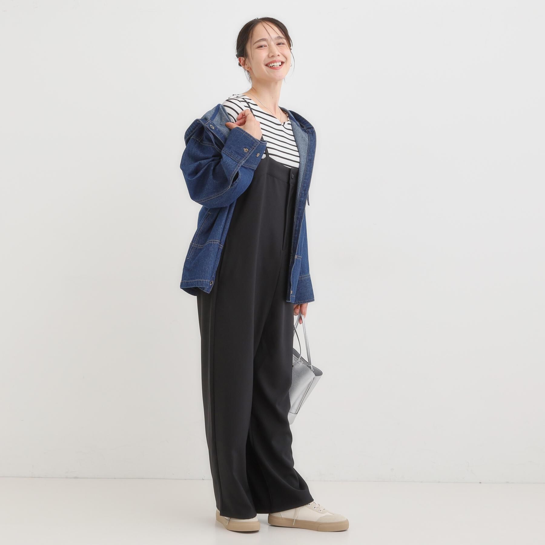 SHOO･LA･RUE「【S-LL】こなれ感ある着こなしに デニムフーディーブルゾン」|デニムジャケット|