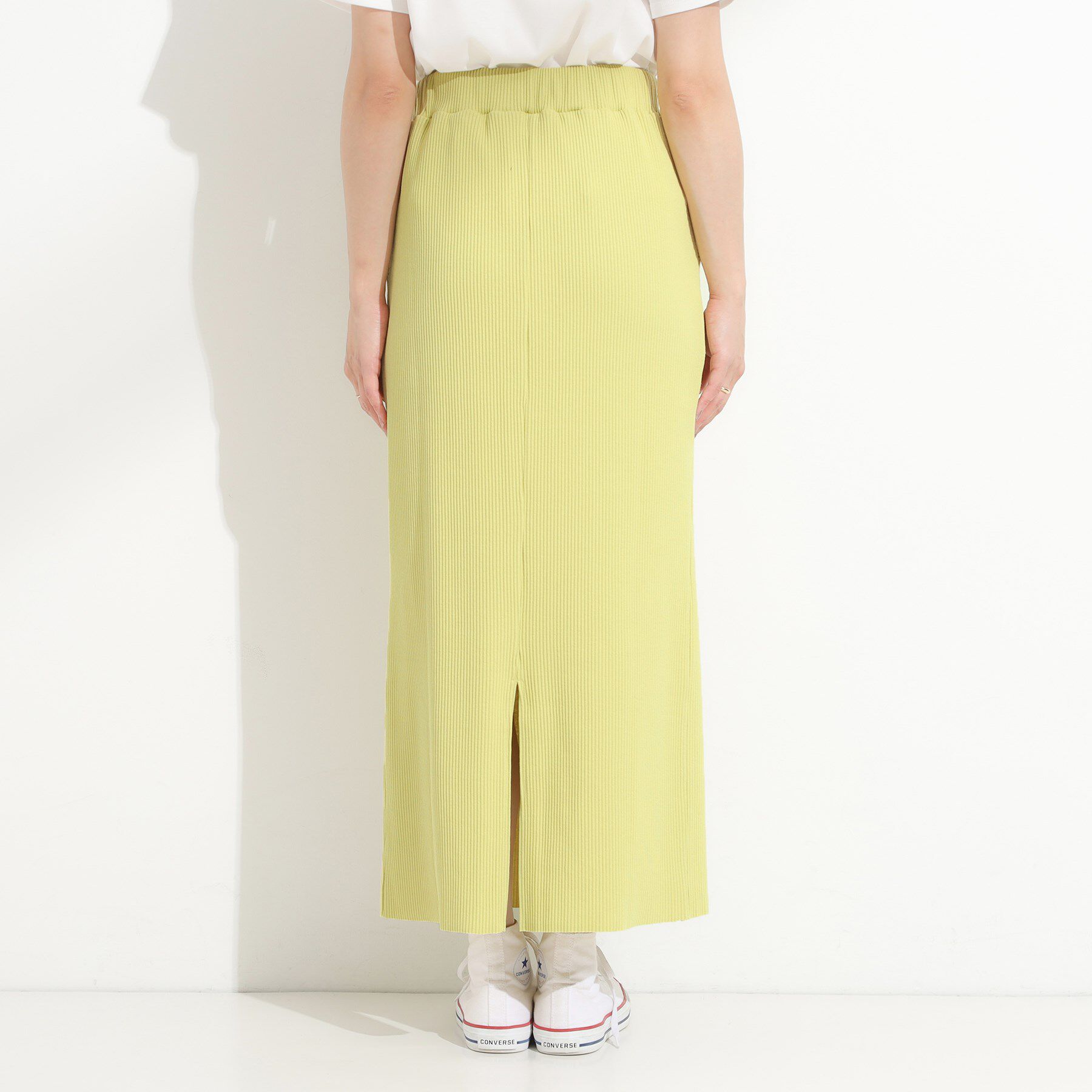 SHOO･LA･RUE「【セルフカット可/吸水速乾/抗菌防臭】着回ししやすい カットリブナロースカート」|スカート|