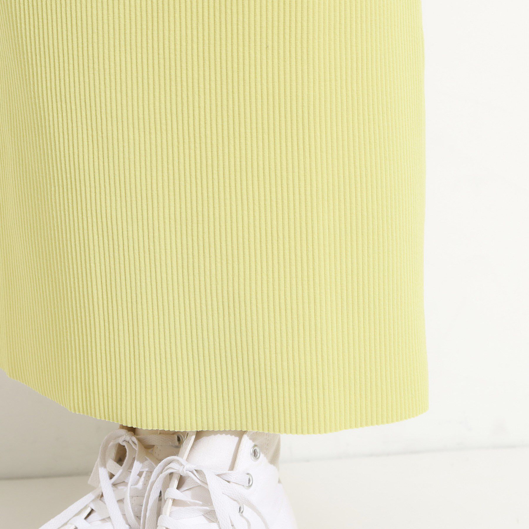 SHOO･LA･RUE「【セルフカット可/吸水速乾/抗菌防臭】着回ししやすい カットリブナロースカート」|スカート|