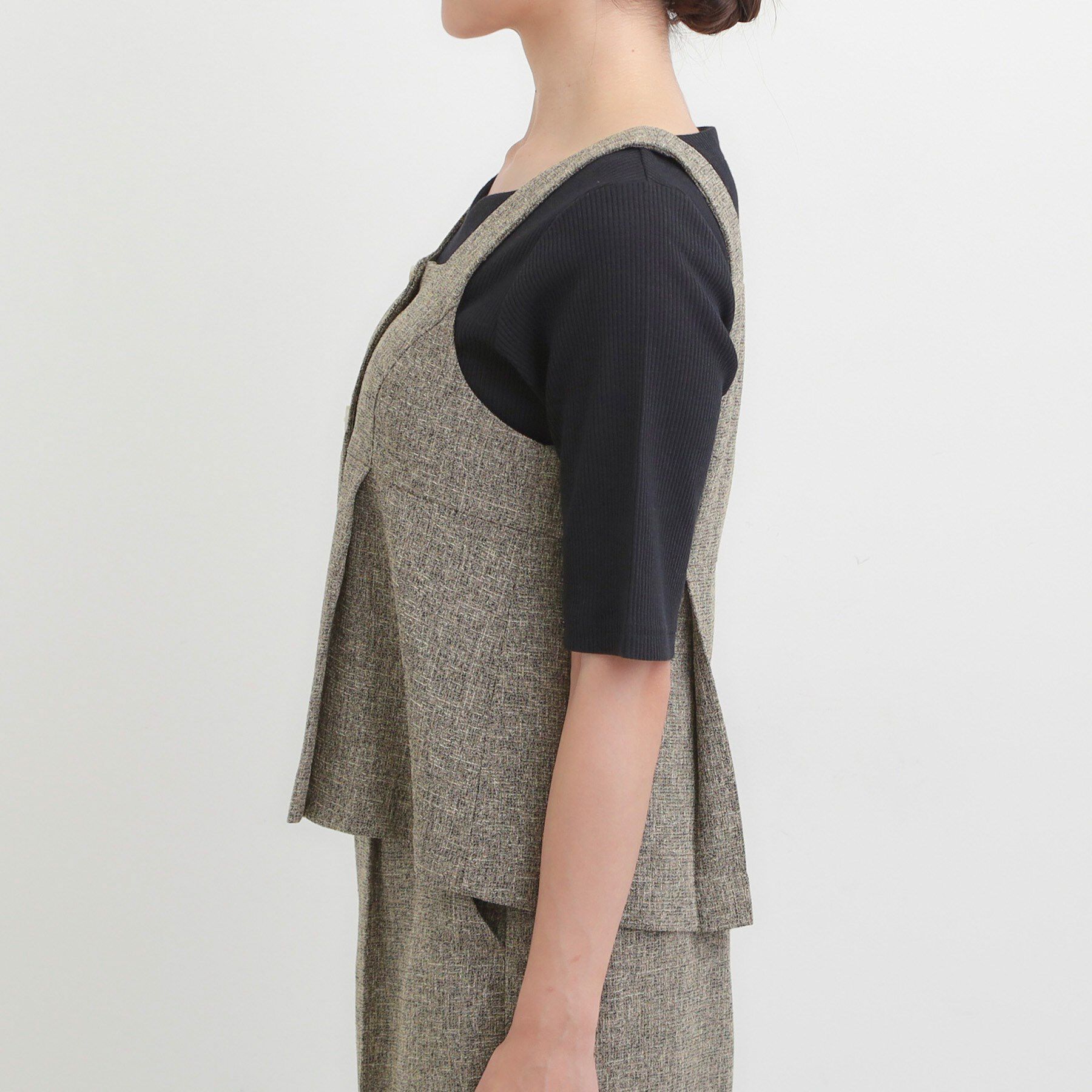 SHOO･LA･RUE「【2点セット】着るだけで決まる クラシカルなツイード調セットアップ」|スーツ|