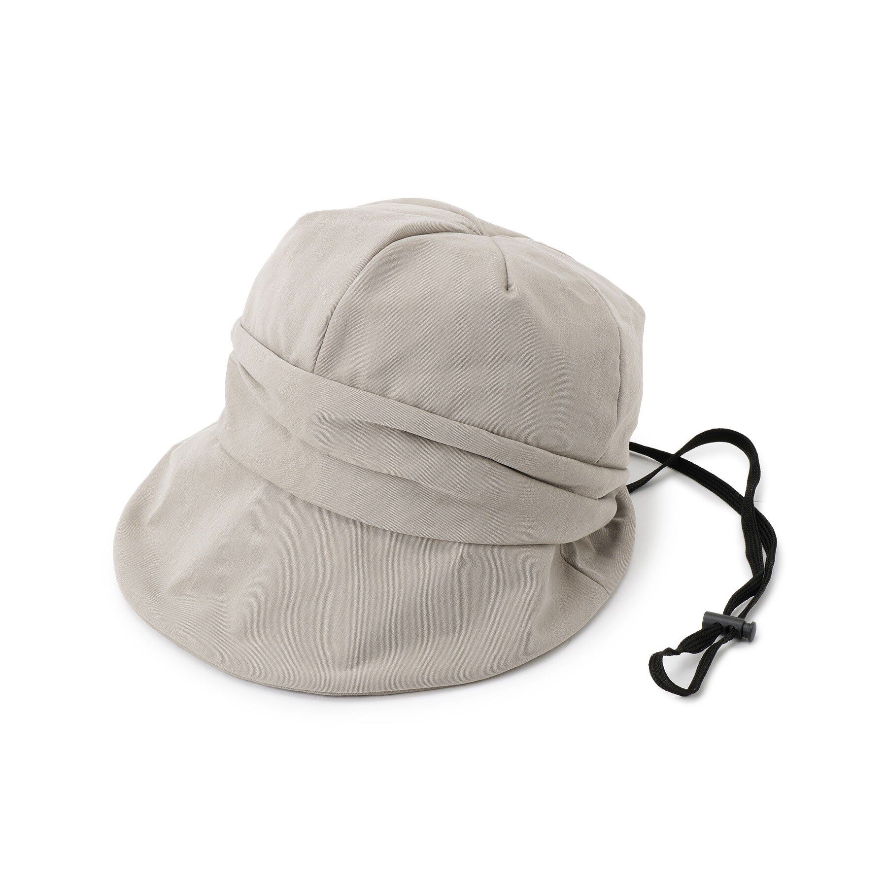 SHOO･LA･RUE「顔周りすっぽりキャスケット【サイズ調整／あご紐付き】」|キャップ・キャスケット|グレー(012)