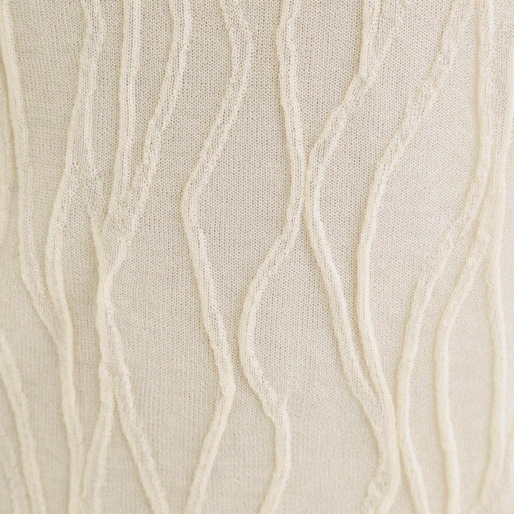 SHOO･LA･RUE「【S-LL/洗える】曲線的な柄がきれい見え シアーニット」|ニット・セーター|