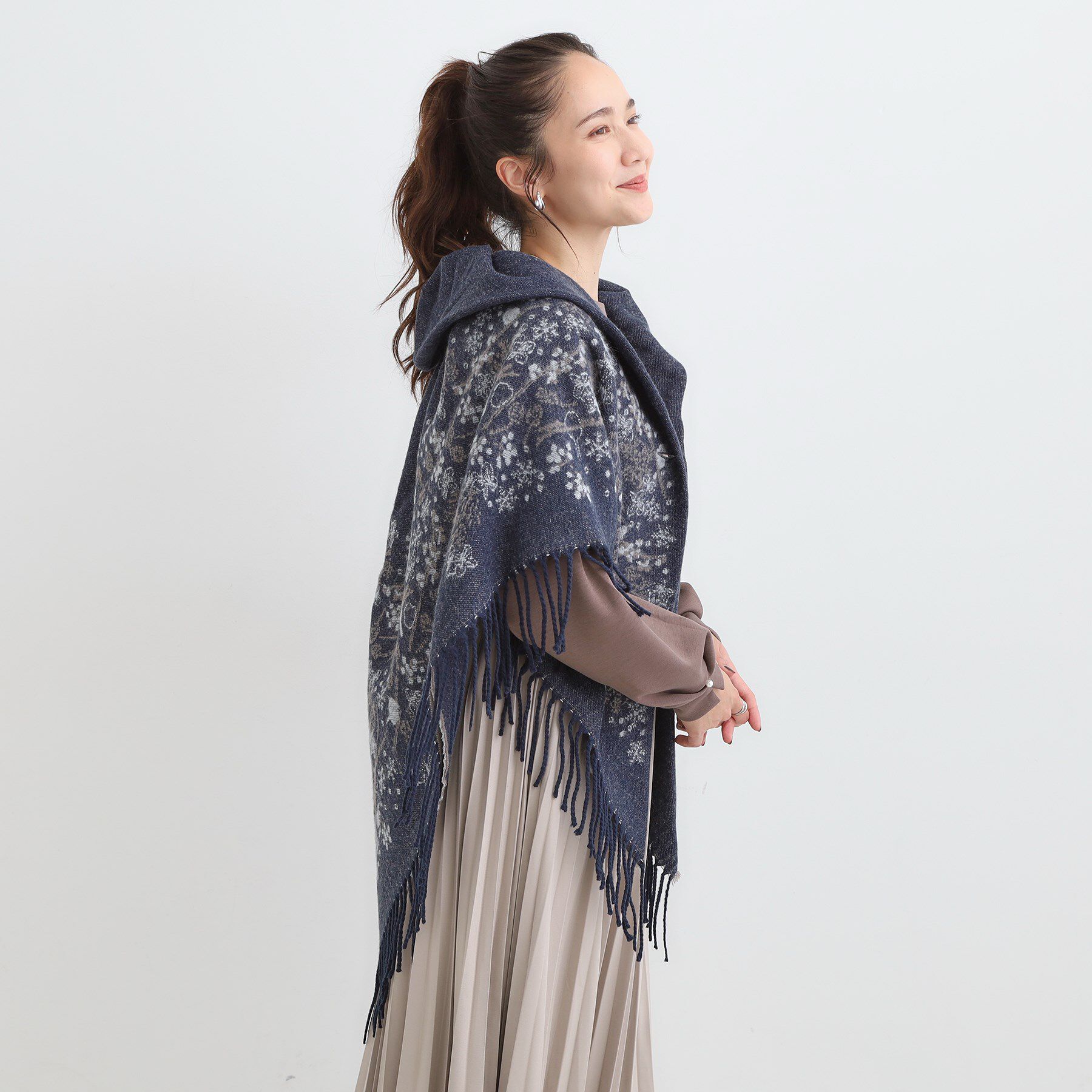 SHOO･LA･RUE「【リバーシブル】心もほっこり アニマル柄ポンチョ」|ポンチョ・ケープ|