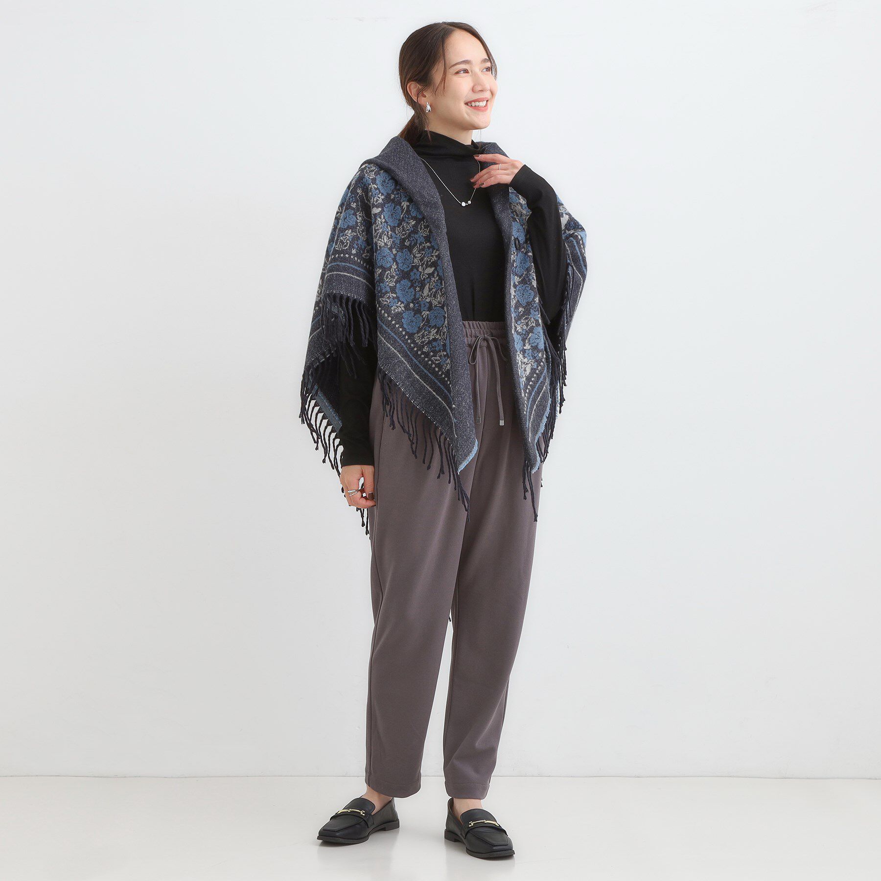 SHOO･LA･RUE「【リバーシブル】心もほっこり アニマル柄ポンチョ」|ポンチョ・ケープ|