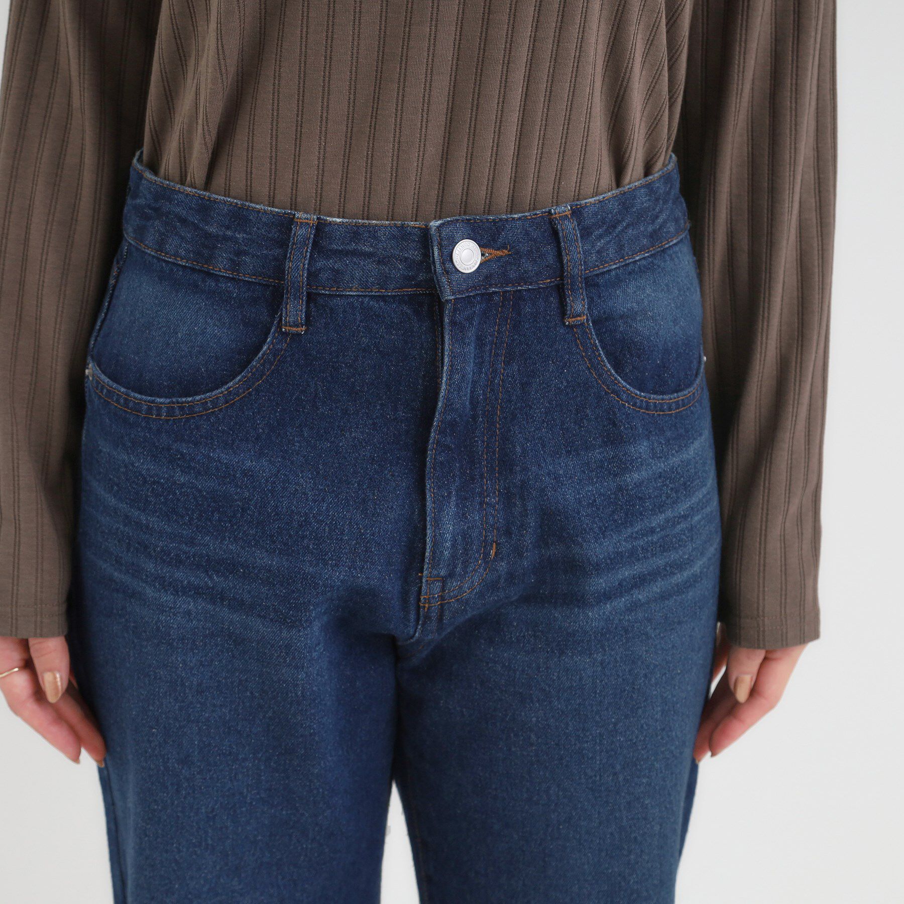 SHOO･LA･RUE「【S-LL】大人カジュアルに 柔らかデニムテーパードパンツ」|デニム|