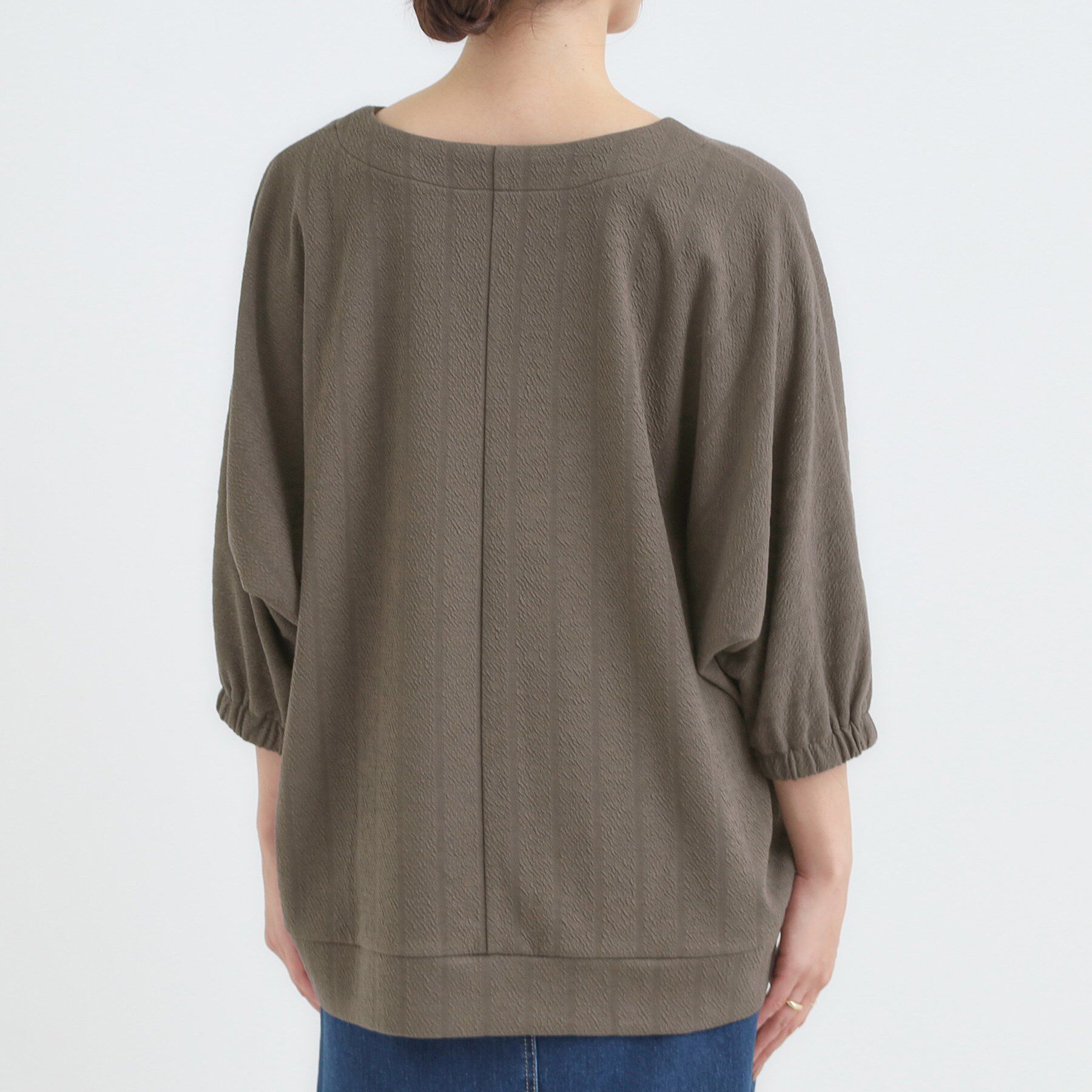 SHOO･LA･RUE「【S-LL/7分袖】さらっとしたタッチ ゆるシルエットが心地よいドルマントップス」|Tシャツ・カットソー|