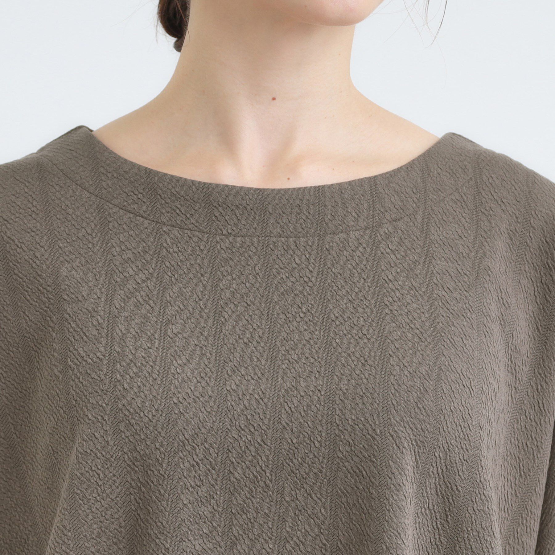 SHOO･LA･RUE「【S-LL/7分袖】さらっとしたタッチ ゆるシルエットが心地よいドルマントップス」|Tシャツ・カットソー|