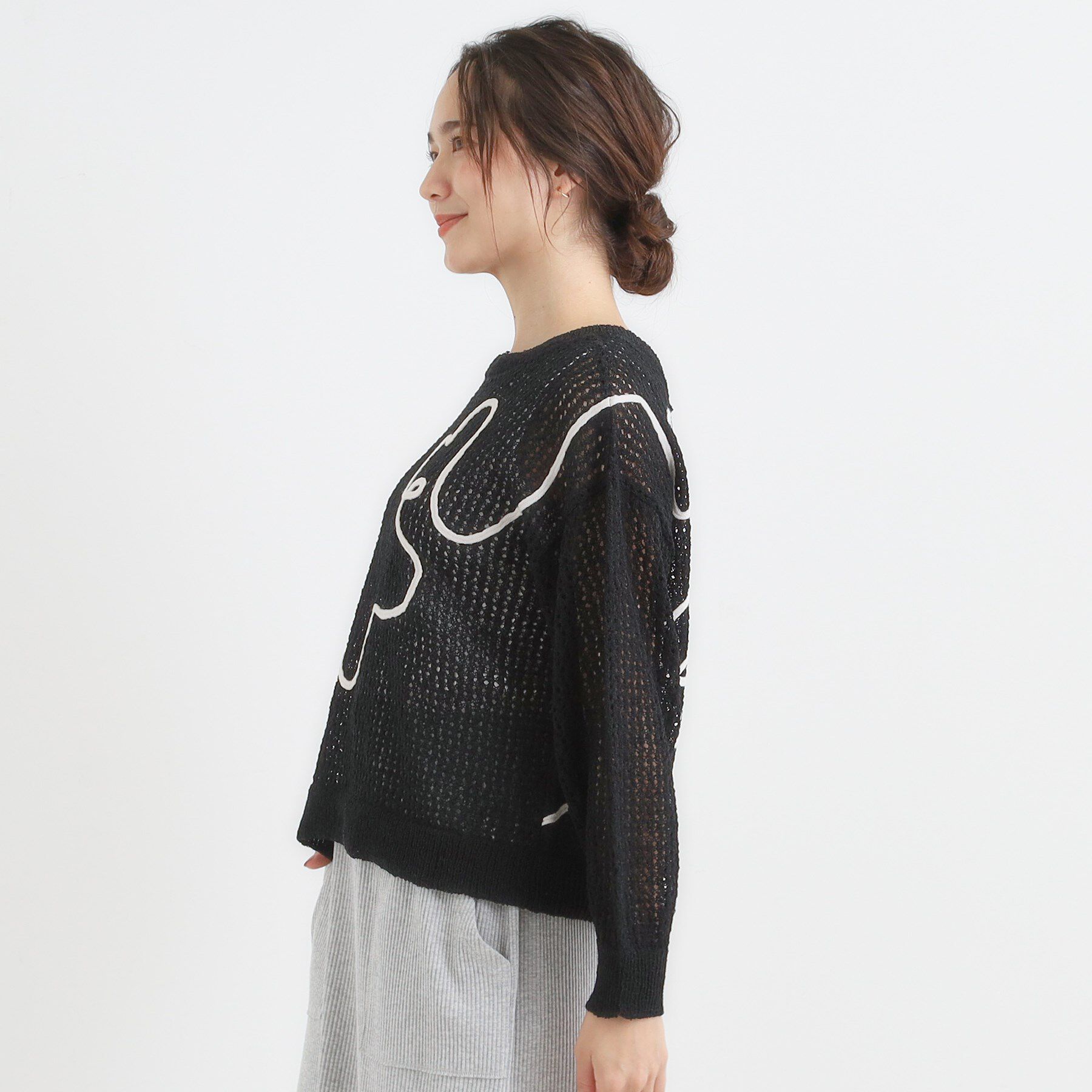 SHOO･LA･RUE「コード刺繍アソートメッシュカーディガン」|カーディガン|