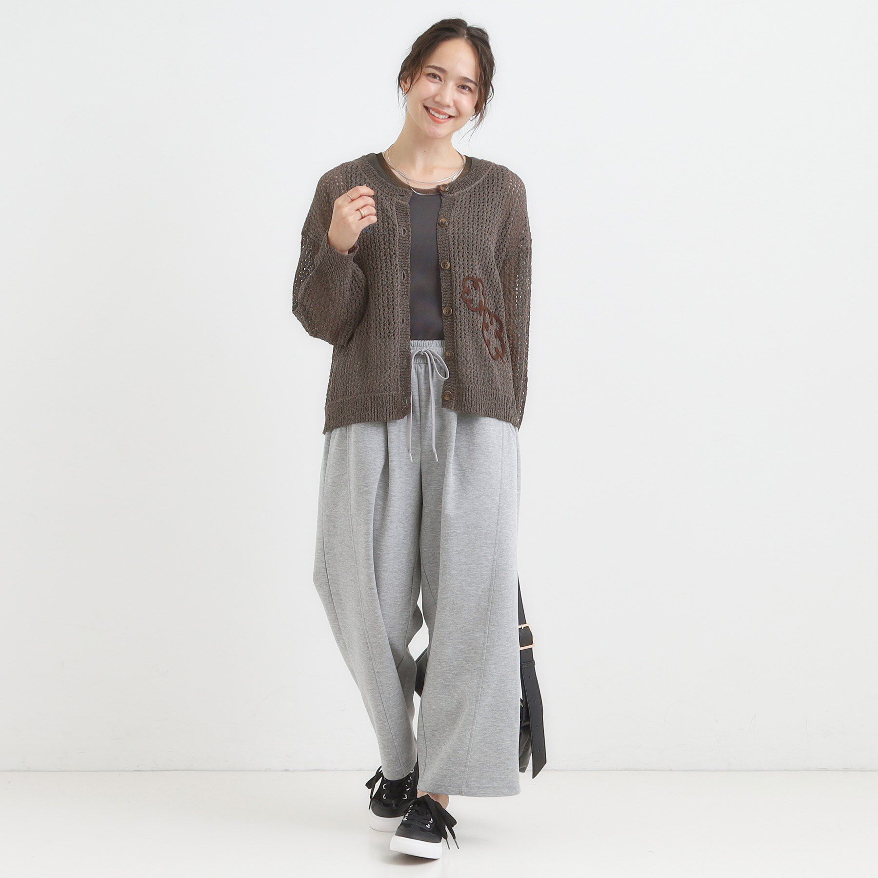 SHOO･LA･RUE「コード刺繍アソートメッシュカーディガン」|カーディガン|