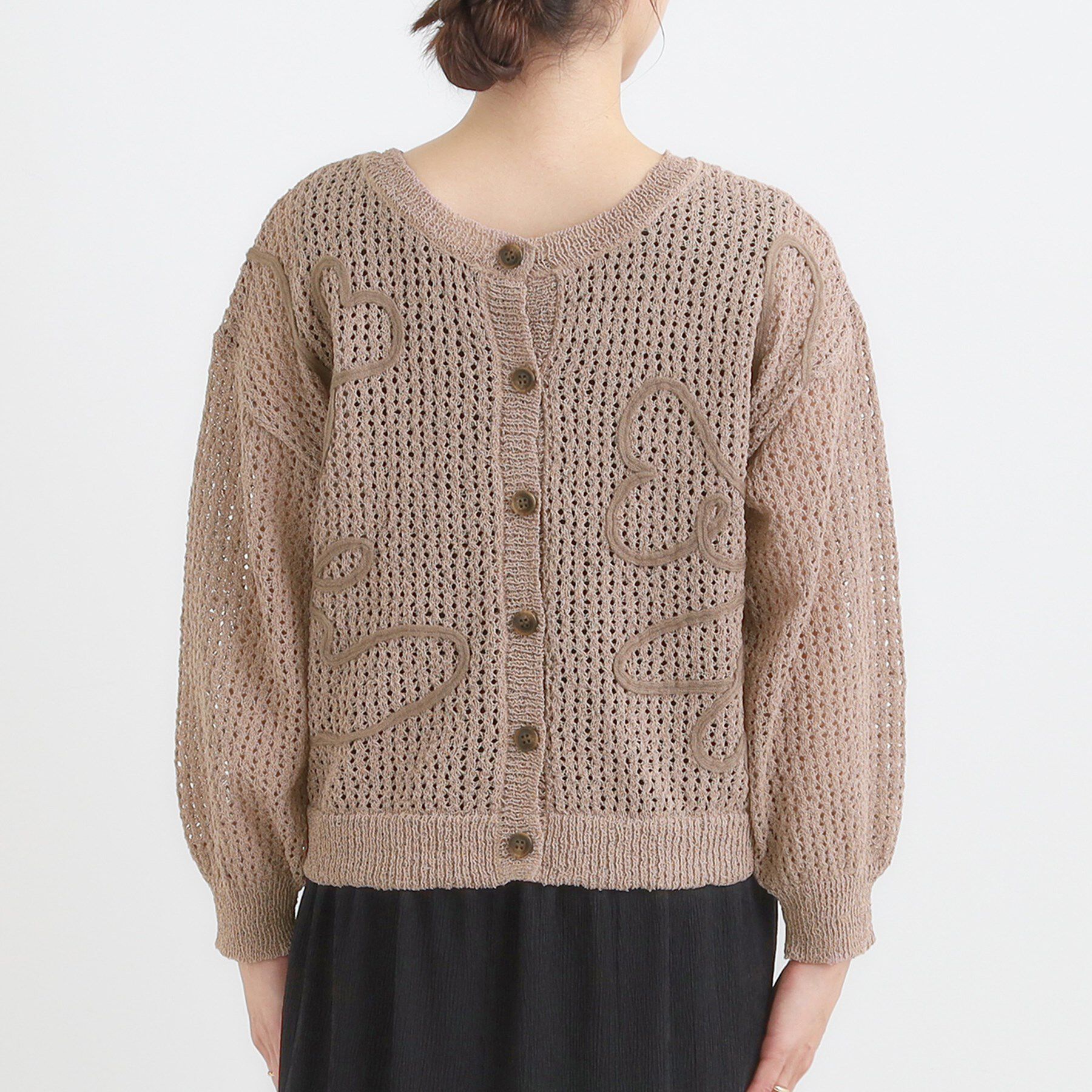 SHOO･LA･RUE「コード刺繍アソートメッシュカーディガン」|カーディガン|