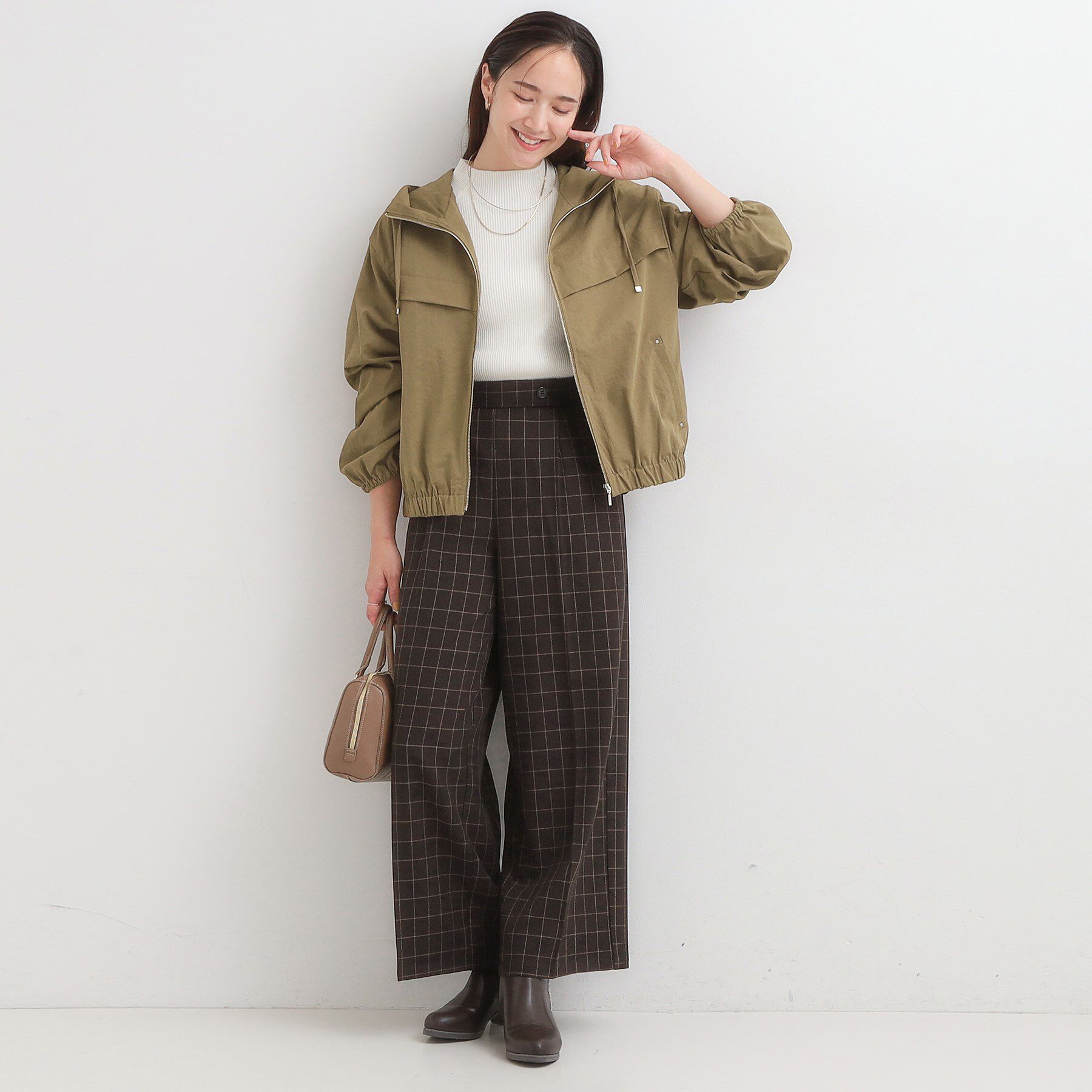 SHOO･LA･RUE「【S-LL】気楽にさらりと羽織れる　大人のフードブルゾン」|ブルゾン・スタジャン|