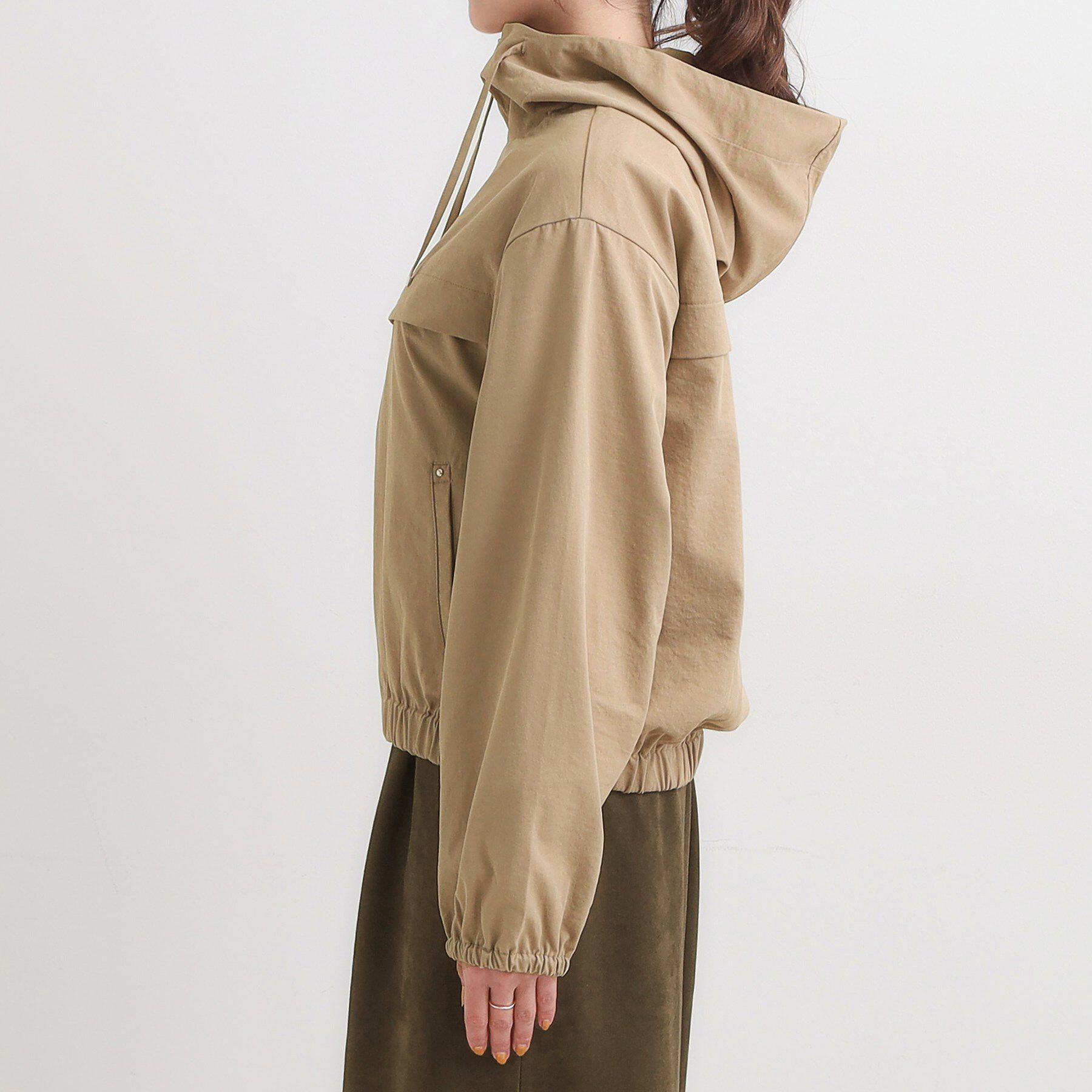 SHOO･LA･RUE「【S-LL】気楽にさらりと羽織れる　大人のフードブルゾン」|ブルゾン・スタジャン|