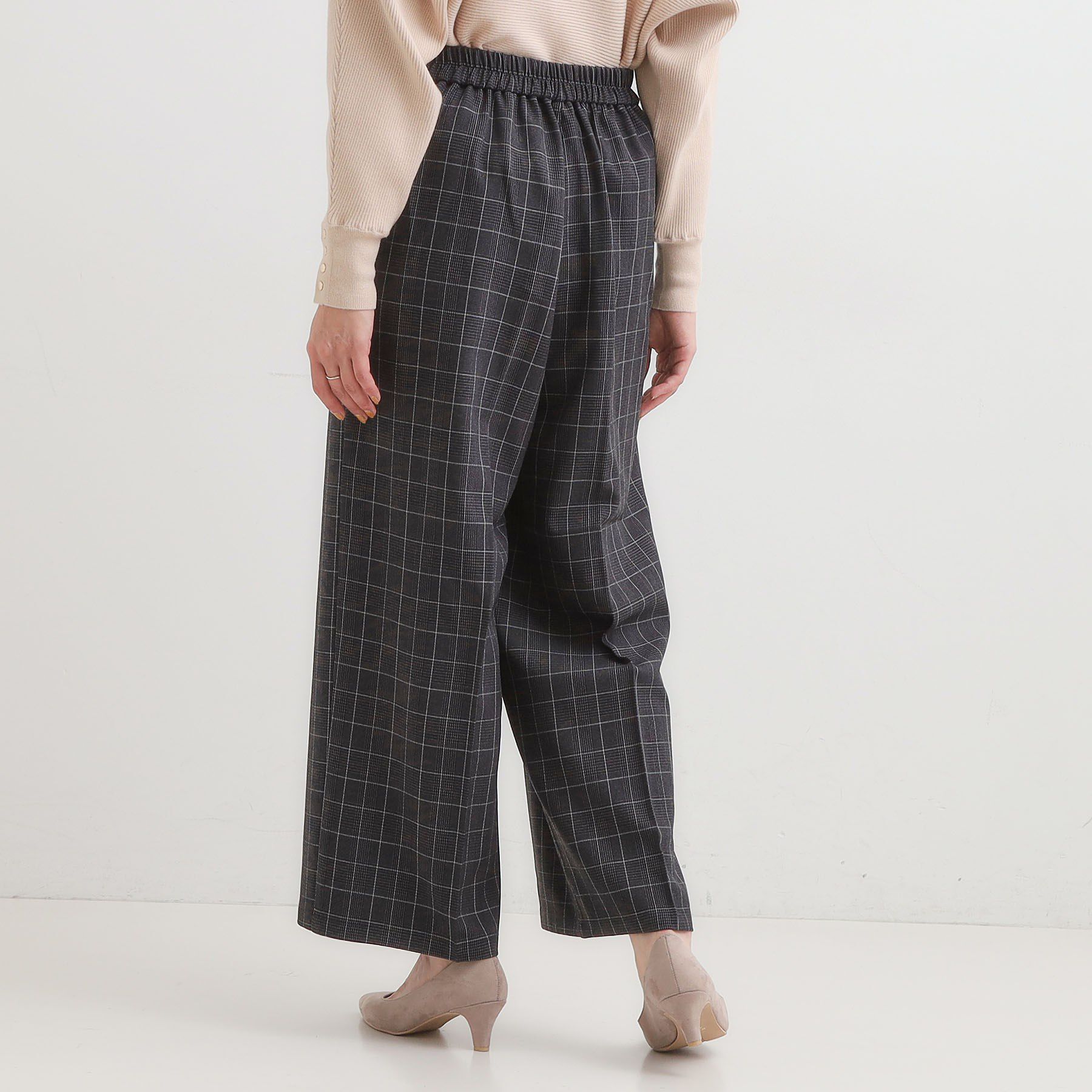 SHOO･LA･RUE「【着丈選べる】大人のきれいめスタイルに ウールフィール ワイドパンツ」|その他|