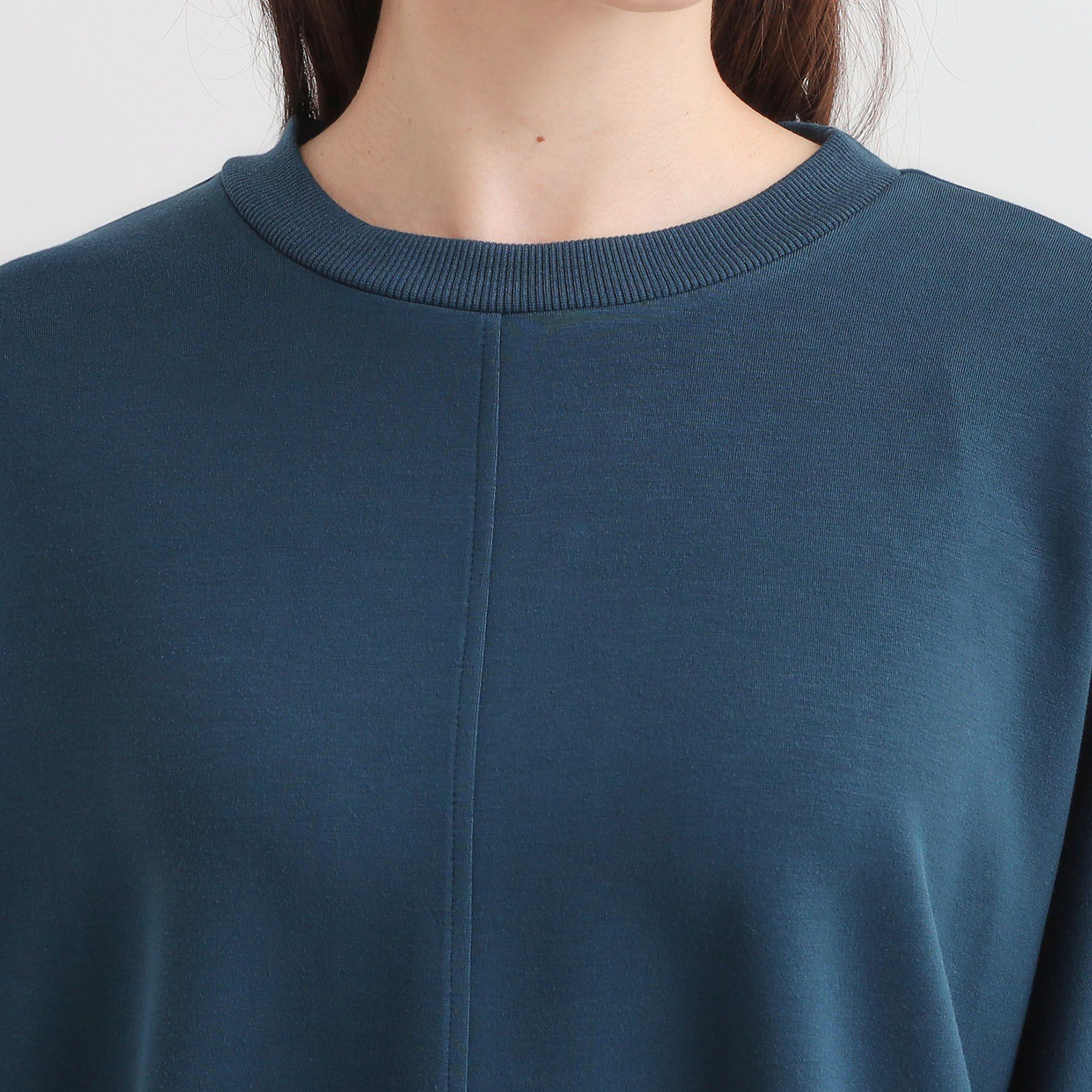 SHOO･LA･RUE「【S-LL/体型カバー】とろみ感が心地よい 裾タック ドルマンチュニック」|チュニック|