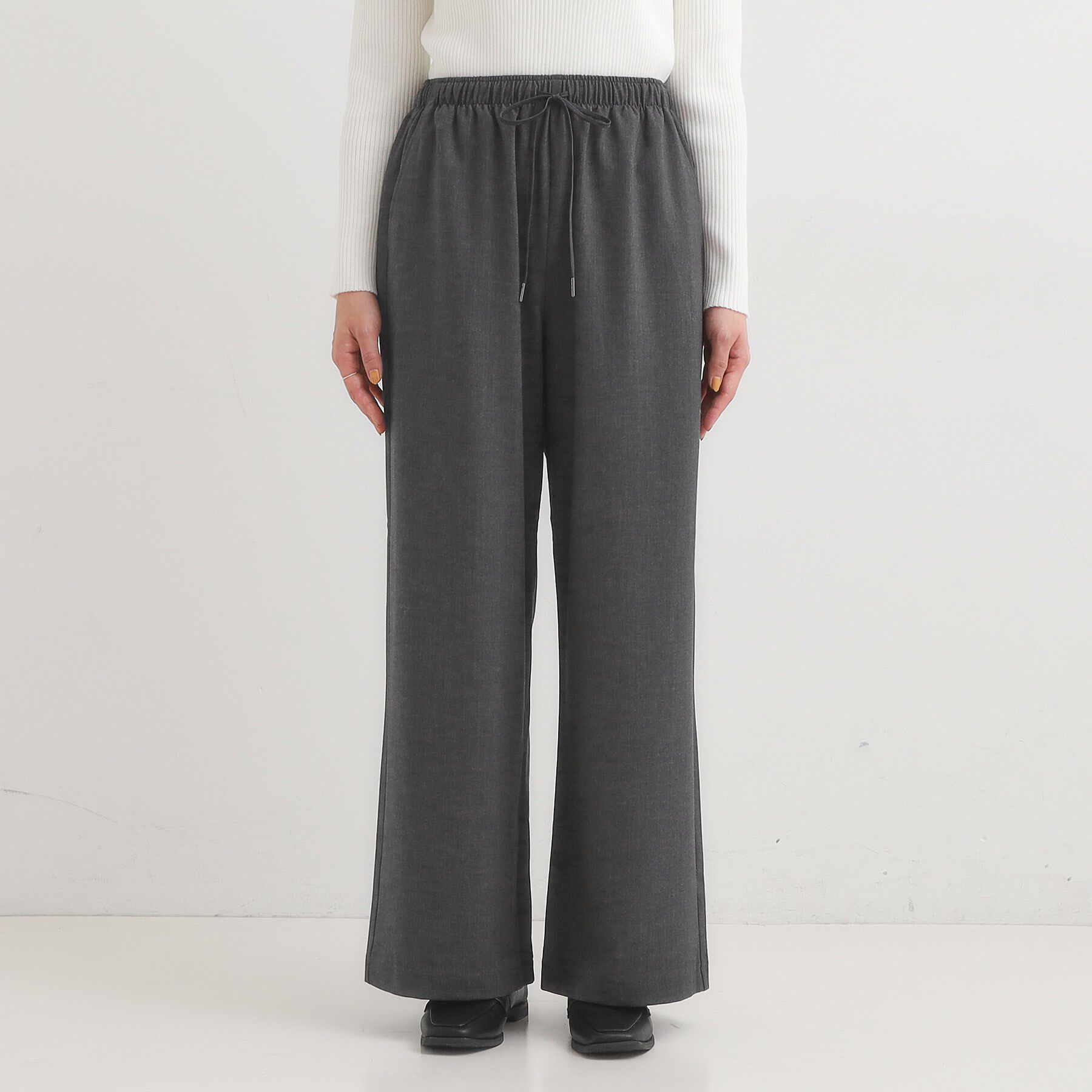 SHOO･LA･RUE「【S-LL/体型カバー】上品なとろみが魅力 イージーワイドパンツ」|その他|