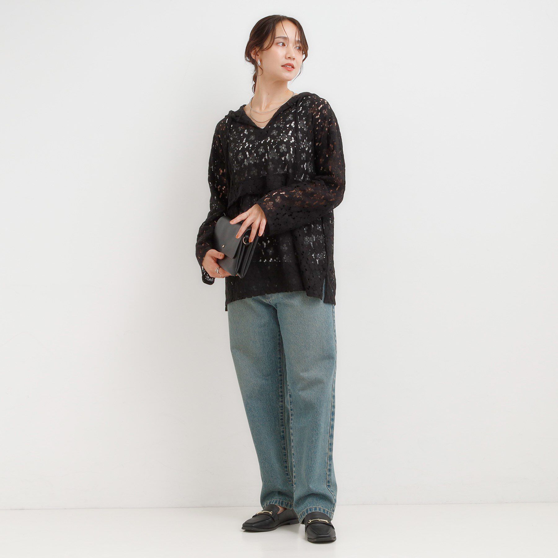 SHOO･LA･RUE「レースフーディプルオーバー」|シャツ・ブラウス|