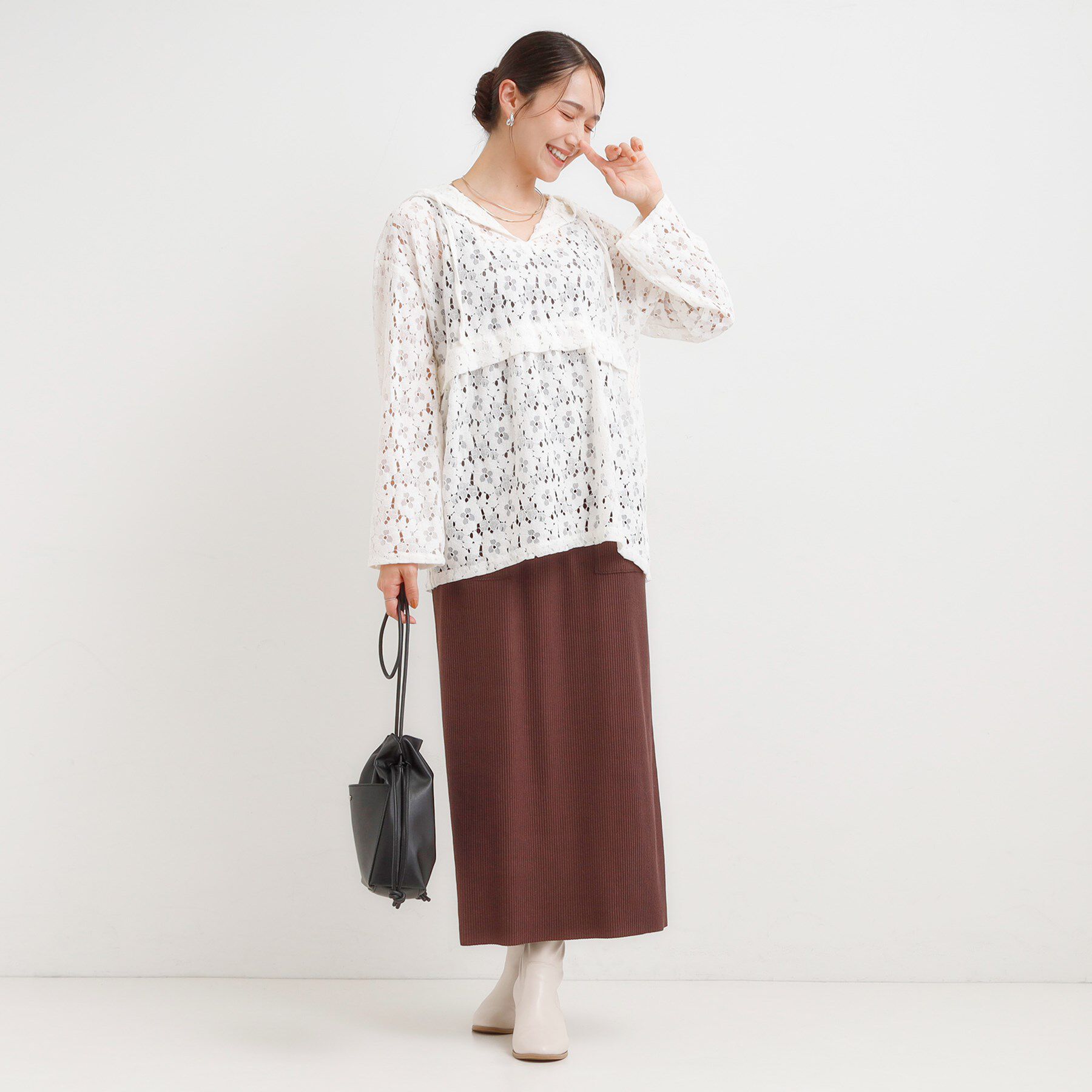 SHOO･LA･RUE「レースフーディプルオーバー」|シャツ・ブラウス|