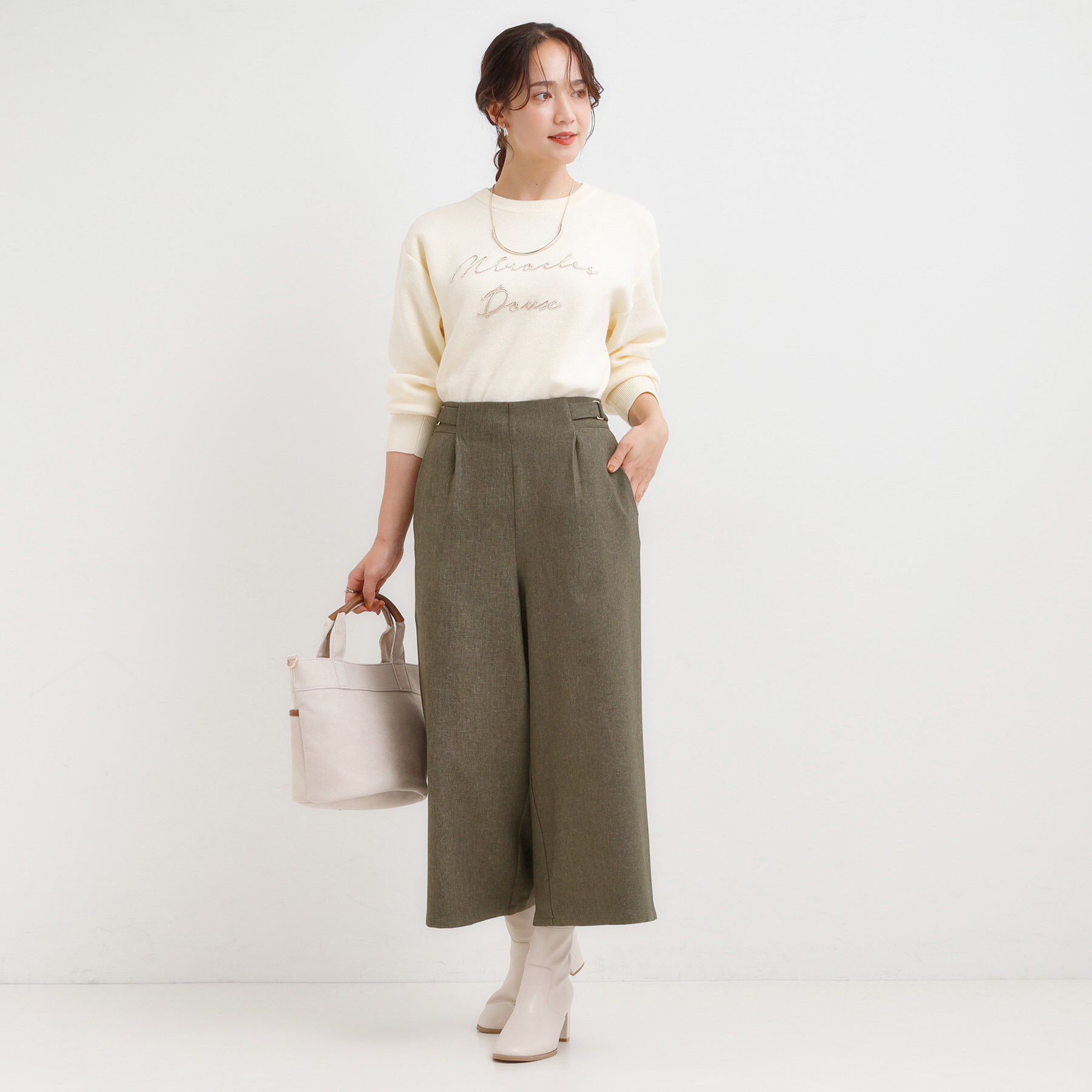 SHOO･LA･RUE「【S-LL】ウエストデザインガウチョパンツ」|その他|