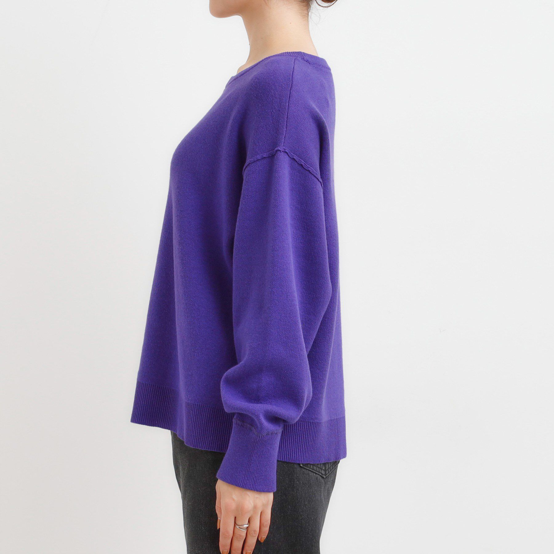 SHOO･LA･RUE「【洗濯機可/ちくちくしにくい】大人カジュアルを叶える スウェットライクニット」|ニット・セーター|