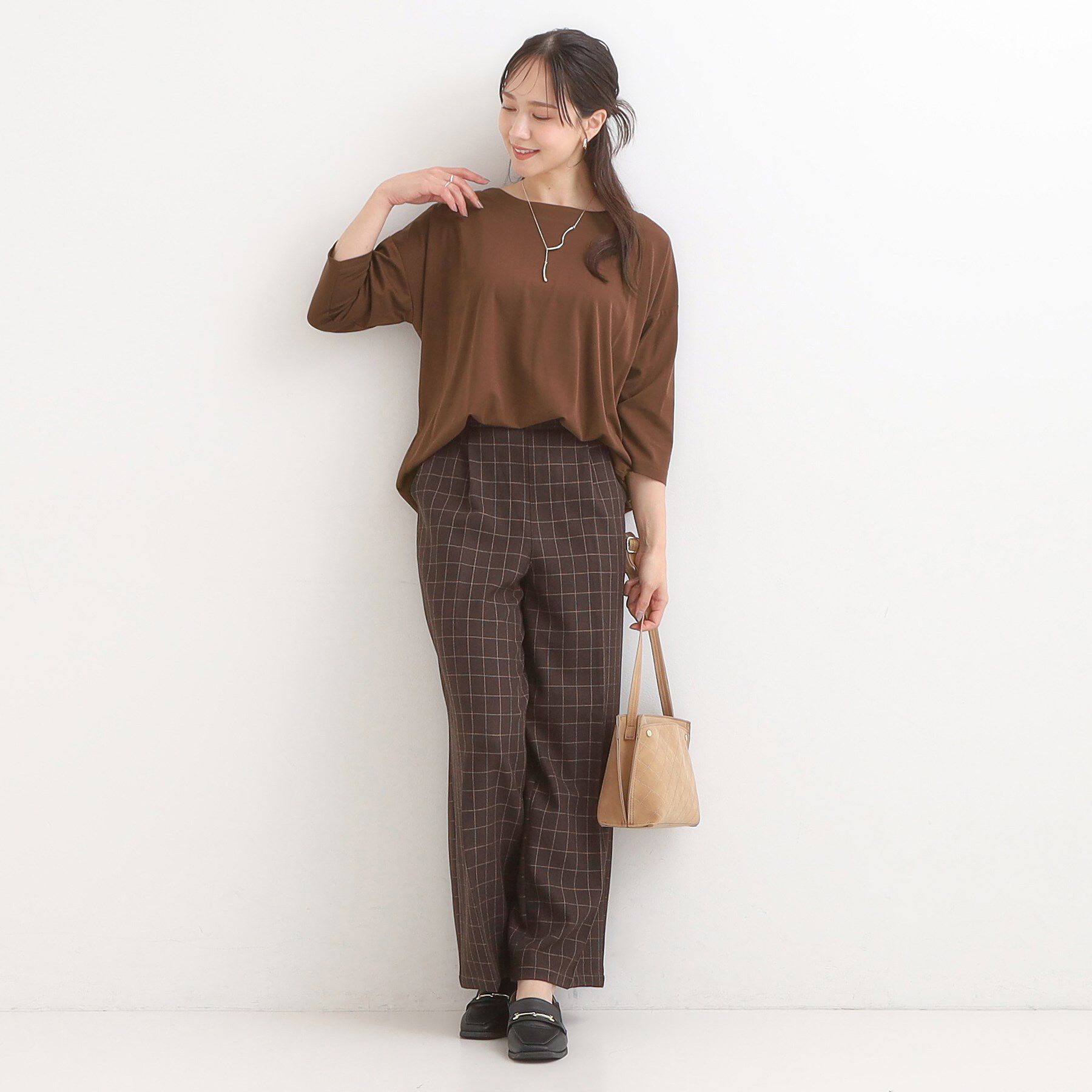 SHOO･LA･RUE「【7分袖】裾タックデザインカットソー」|Tシャツ・カットソー|