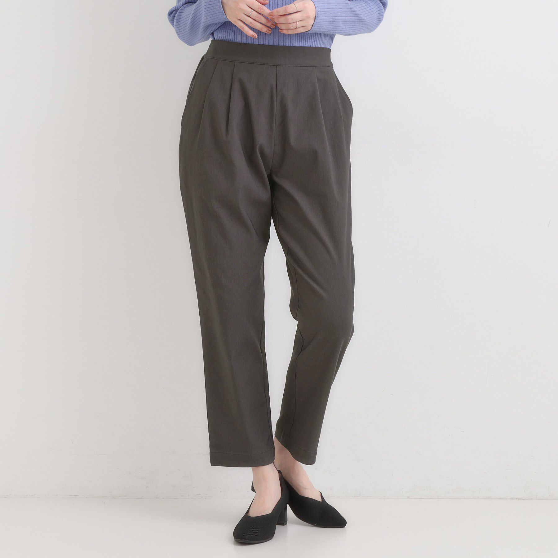 SHOO･LA･RUE「【高レビュー/洗濯機可/SS-LL】あったか裏起毛 のびのびストレッチ テーパードパンツ」|その他|