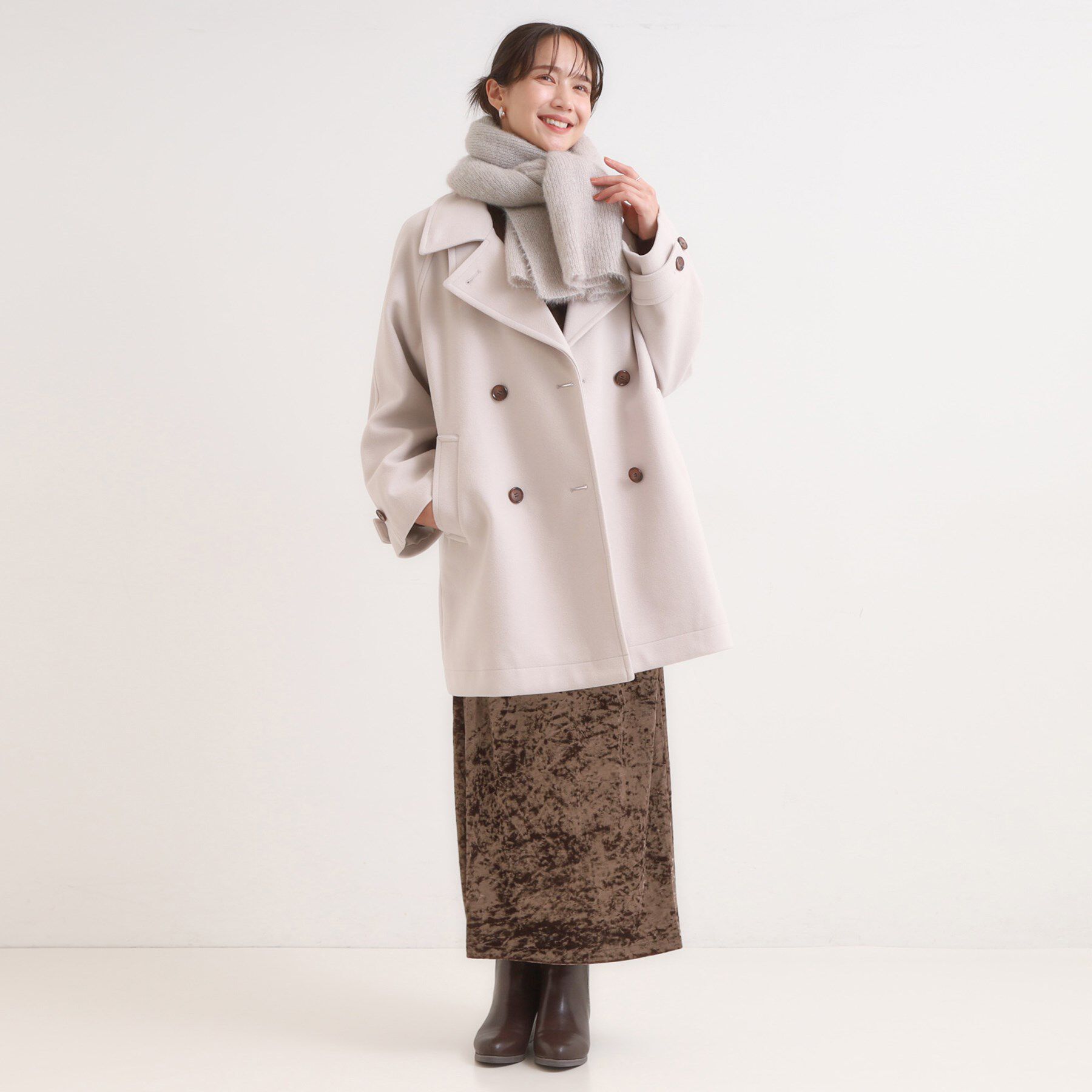 SHOO･LA･RUE「ゆる編みニットマフラー」|ストール|