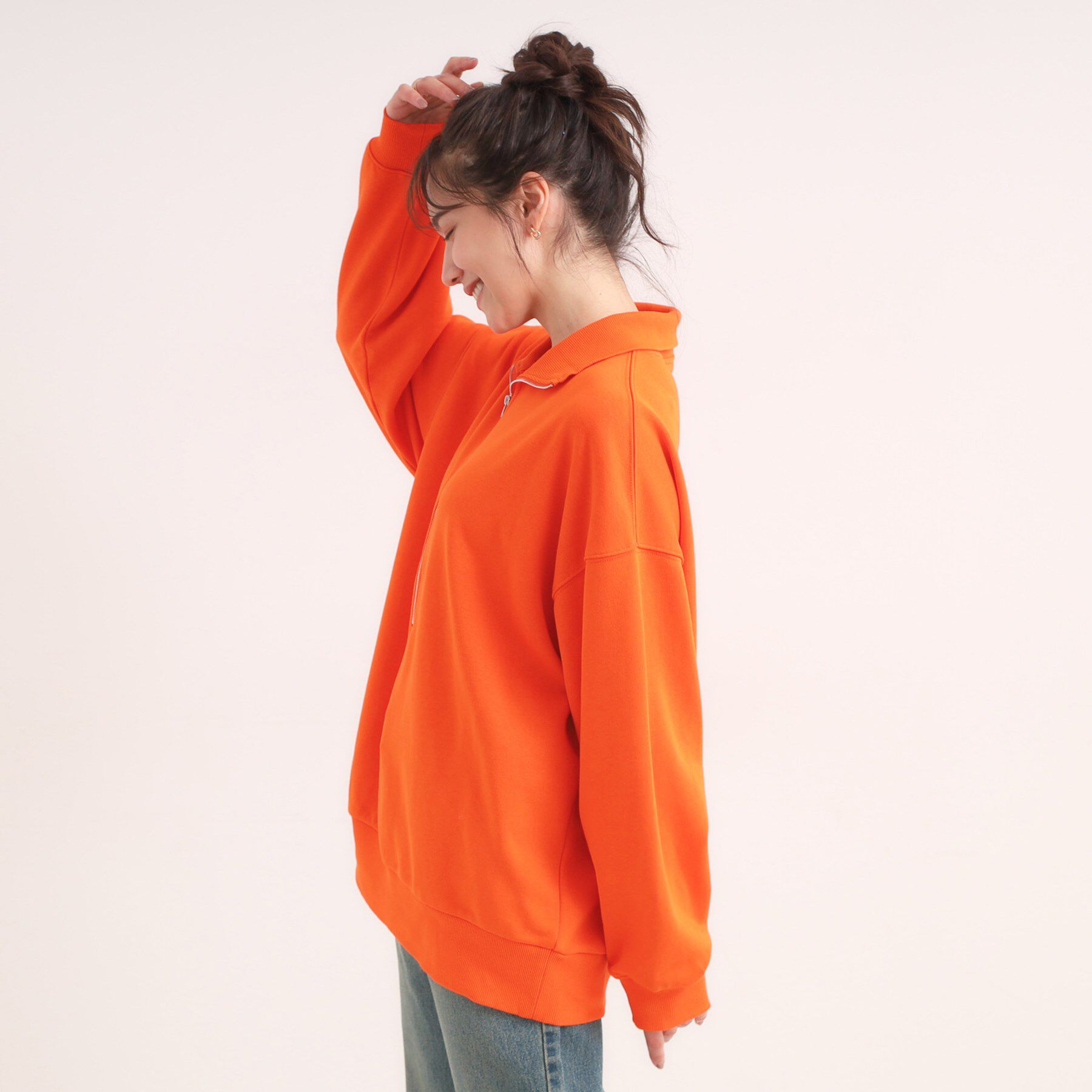 SHOO･LA･RUE「8色の選べる楽しさ ハーフジップ オーバーサイズスウェット」|パーカー|