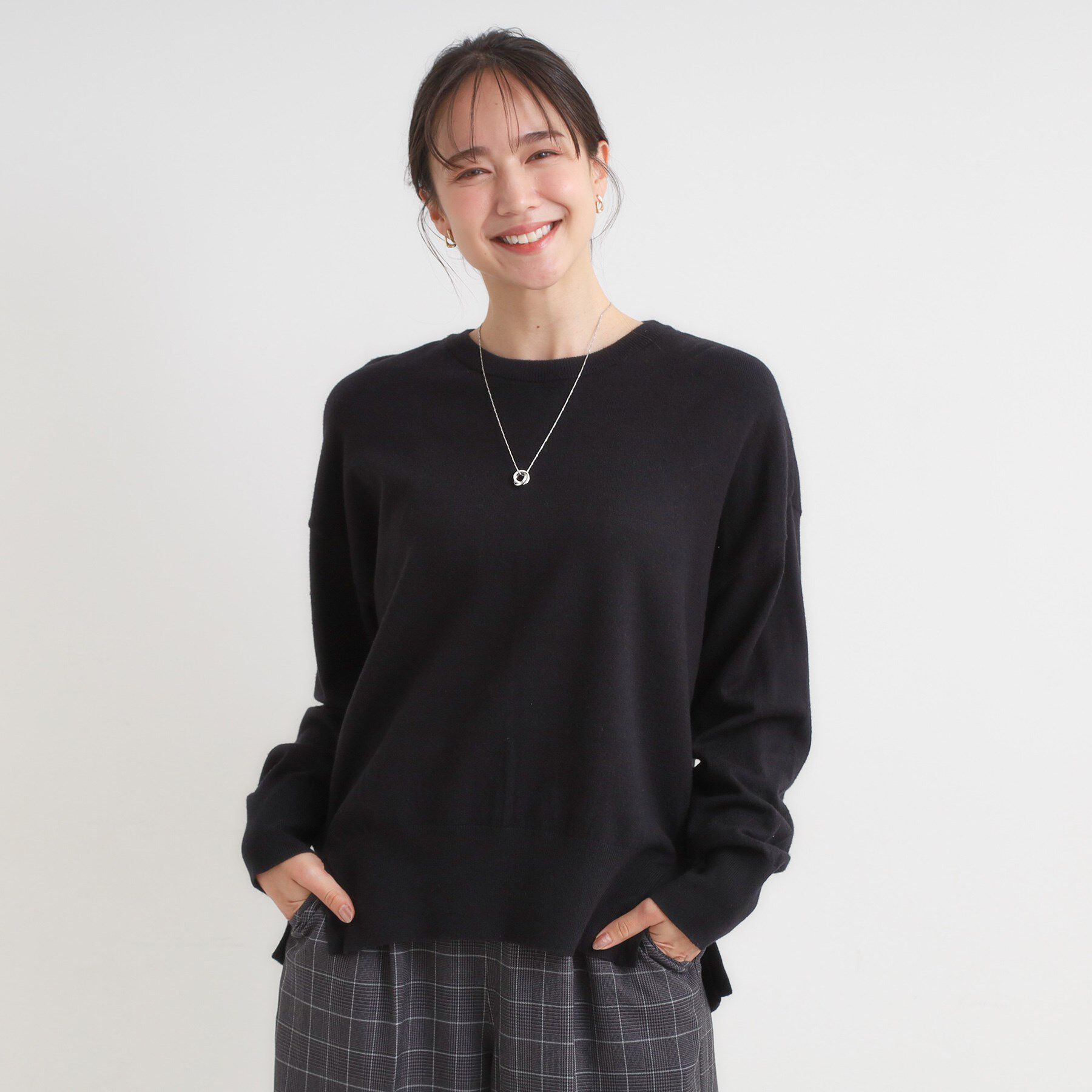 SHOO･LA･RUE「【洗える/S-LL】きれいめにもカジュアルにも もちもちコクーンニット」|ニット・セーター|