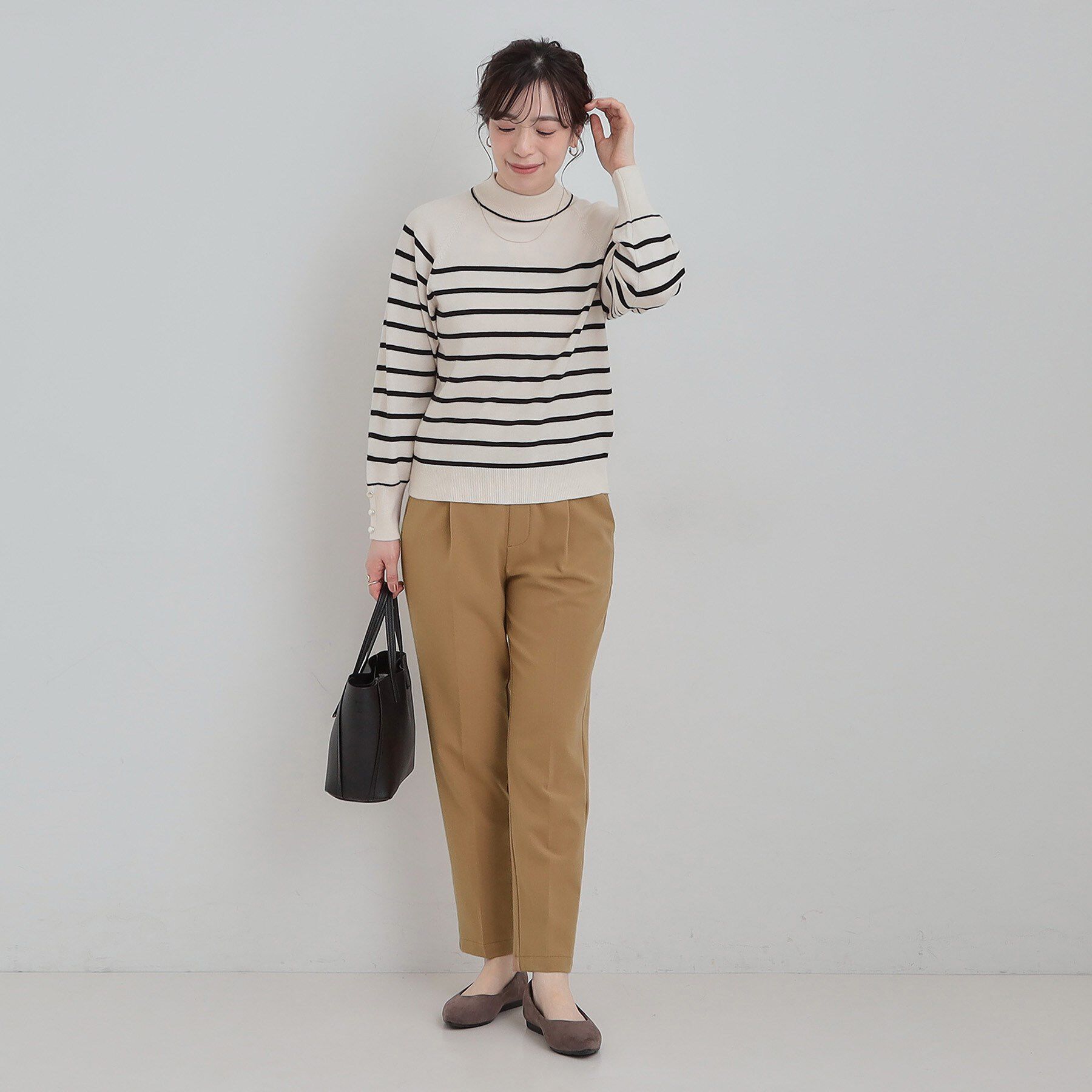 SHOO･LA･RUE「【洗濯機可/S-LL】美脚見え あったか裏起毛 テーパードパンツ」|その他|