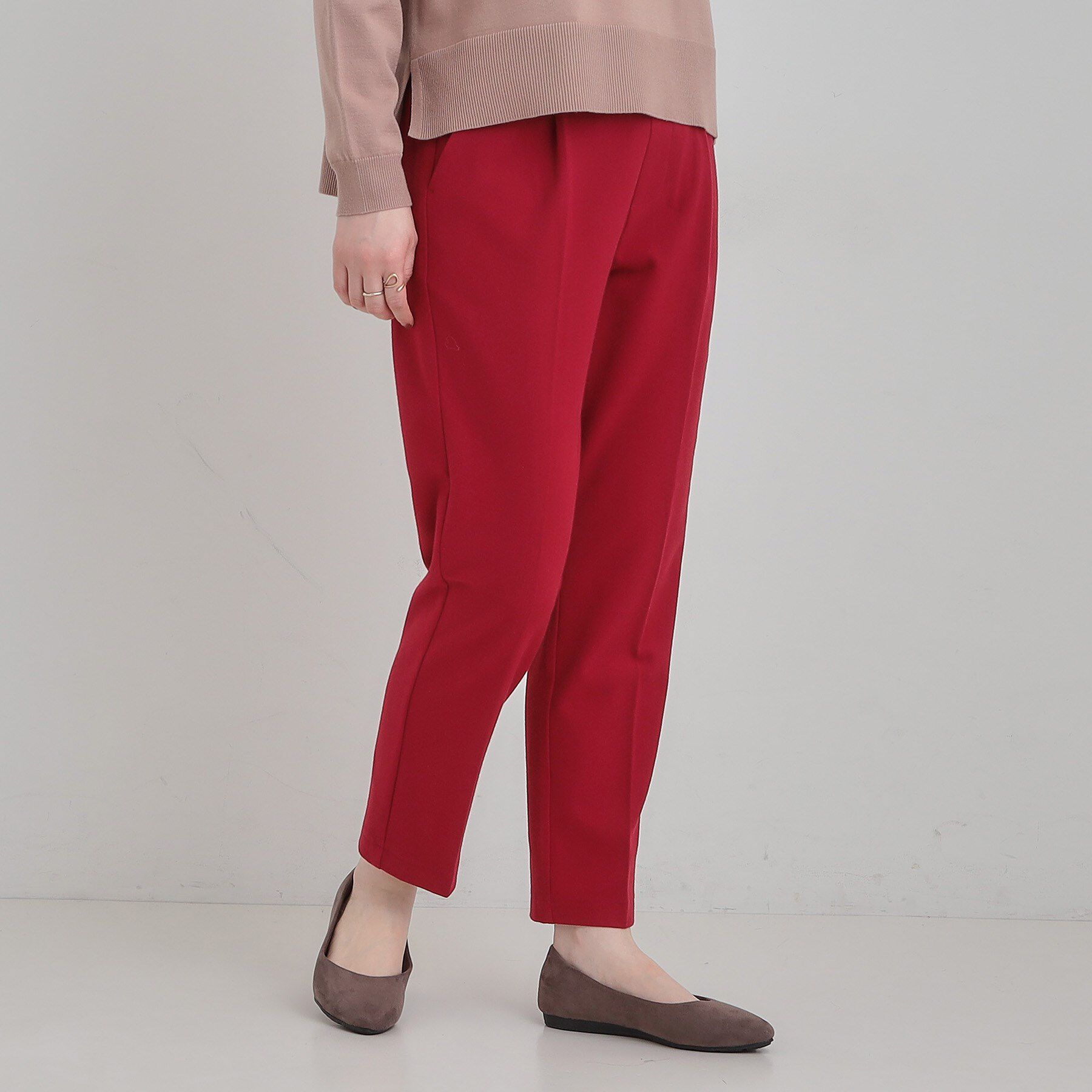 SHOO･LA･RUE「【洗濯機可/S-LL】美脚見え あったか裏起毛 テーパードパンツ」|その他|