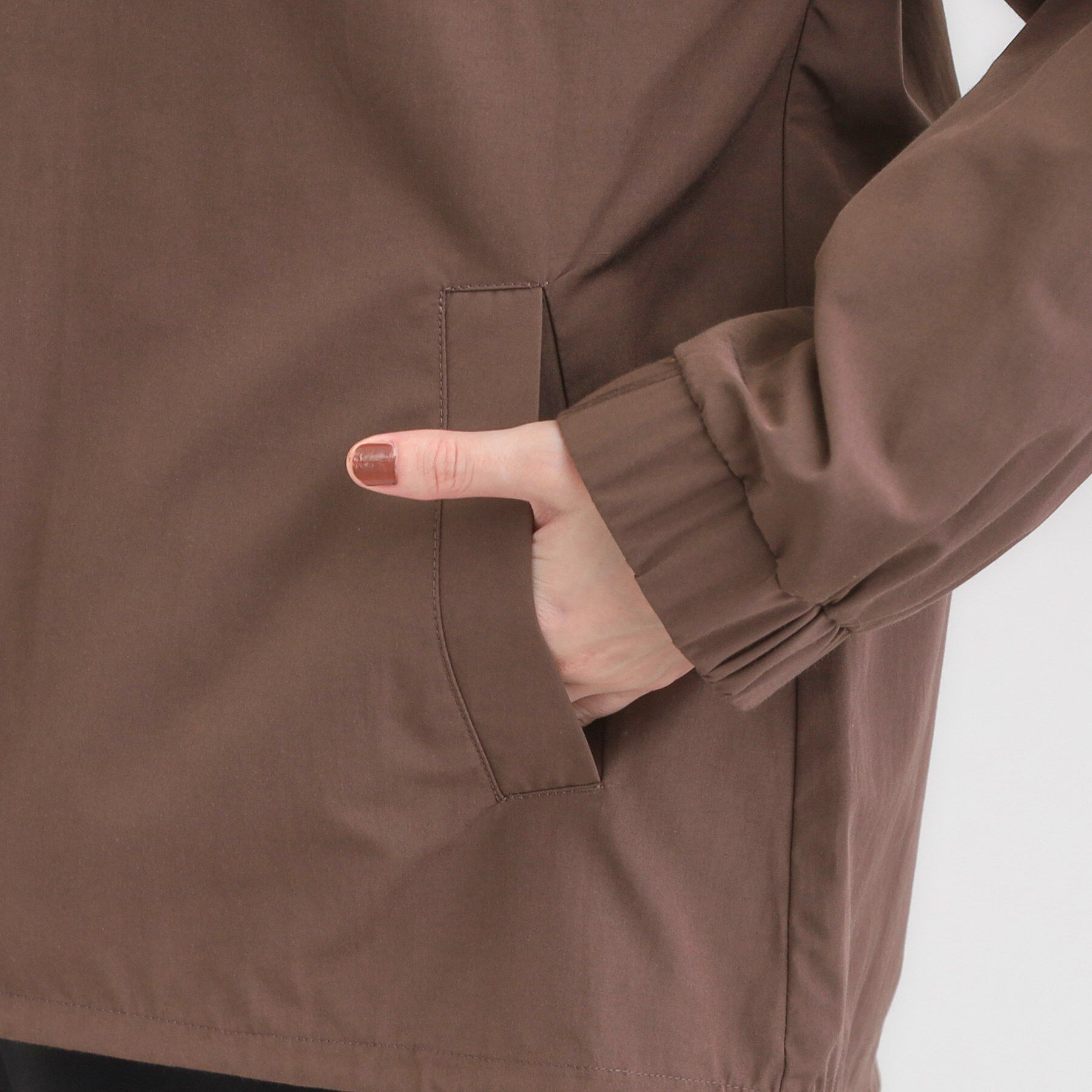 SHOO･LA･RUE「【S-LL】タック使いがこなれ見え ノーカラーブルゾン」|ブルゾン・スタジャン|