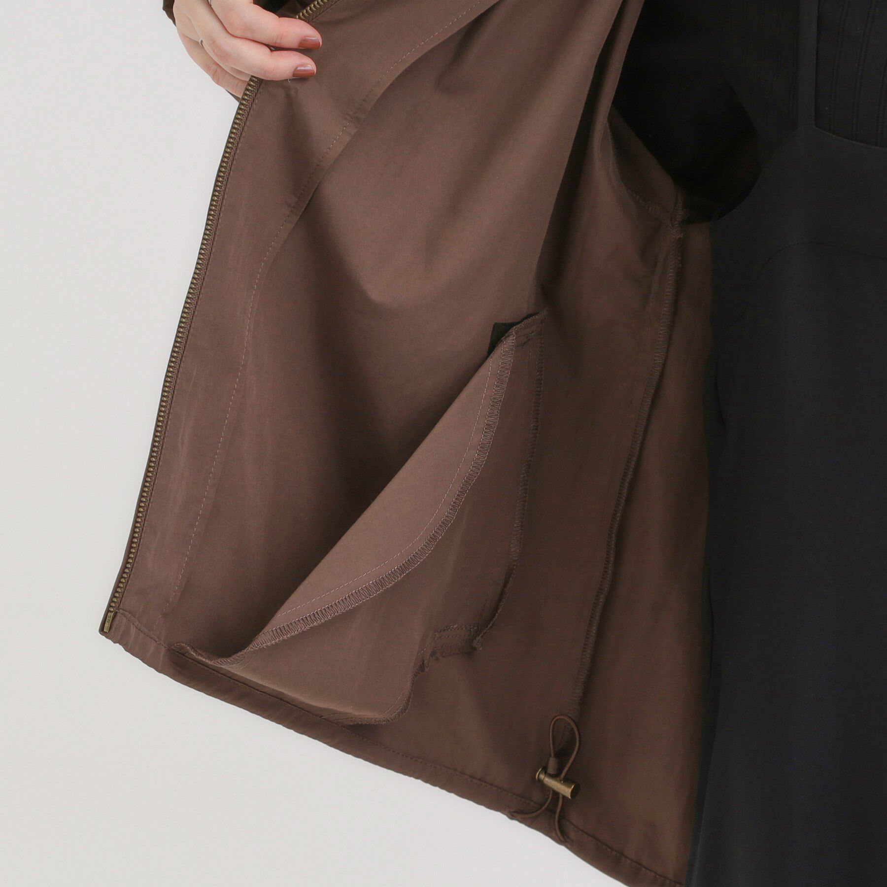 SHOO･LA･RUE「【S-LL】タック使いがこなれ見え ノーカラーブルゾン」|ブルゾン・スタジャン|