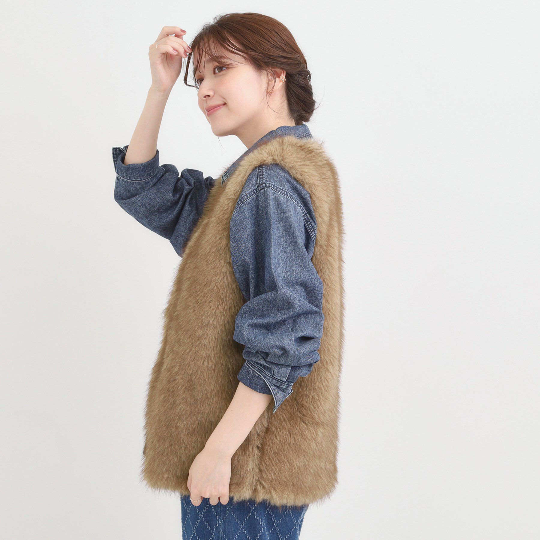 SHOO･LA･RUE「ふわふわフェイクファーベスト」|ベスト・ジレ|