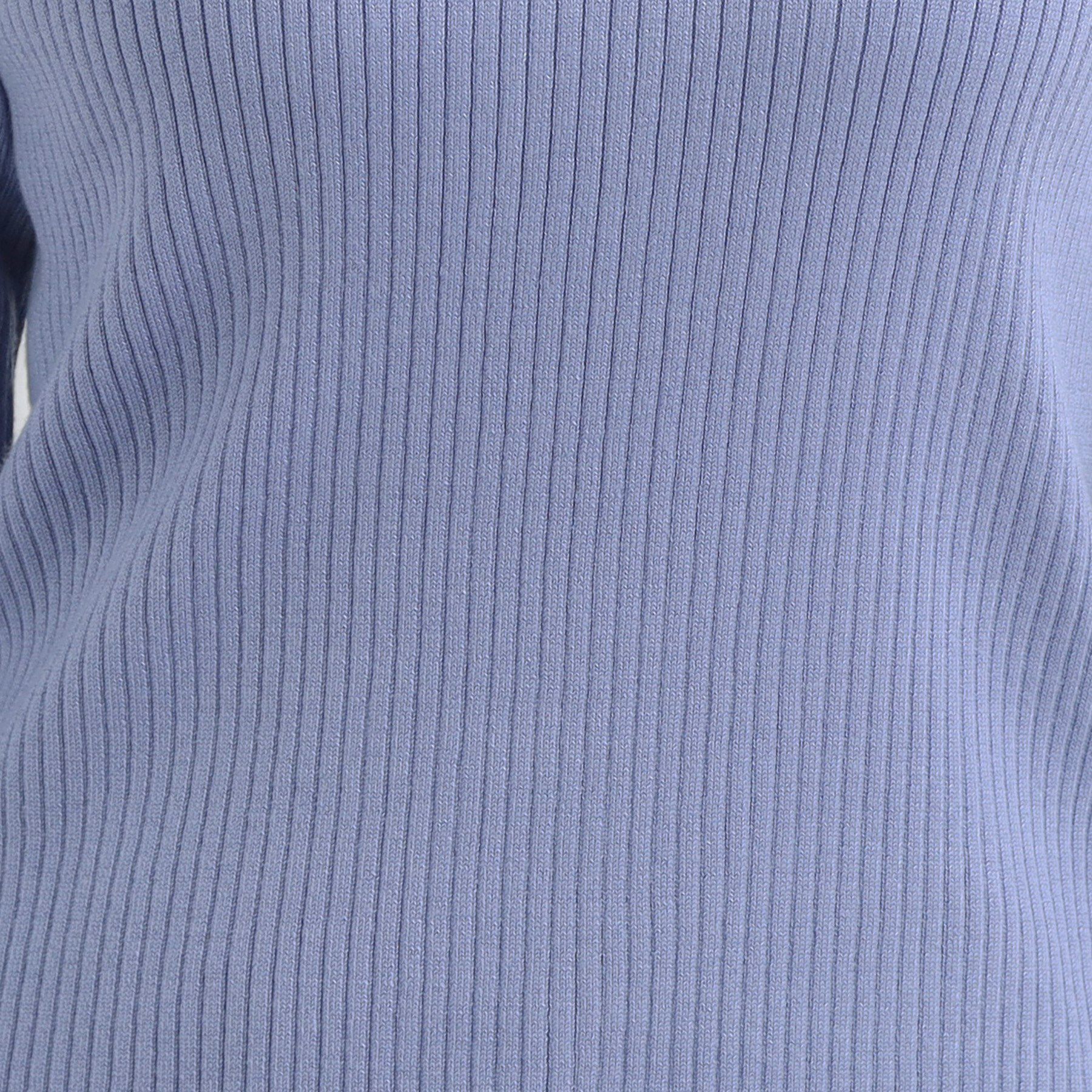 SHOO･LA･RUE「【絶妙なゆるピタ/洗濯機可】ちくちくしにくい リブクルーネックやわらかニット」|ニット・セーター|