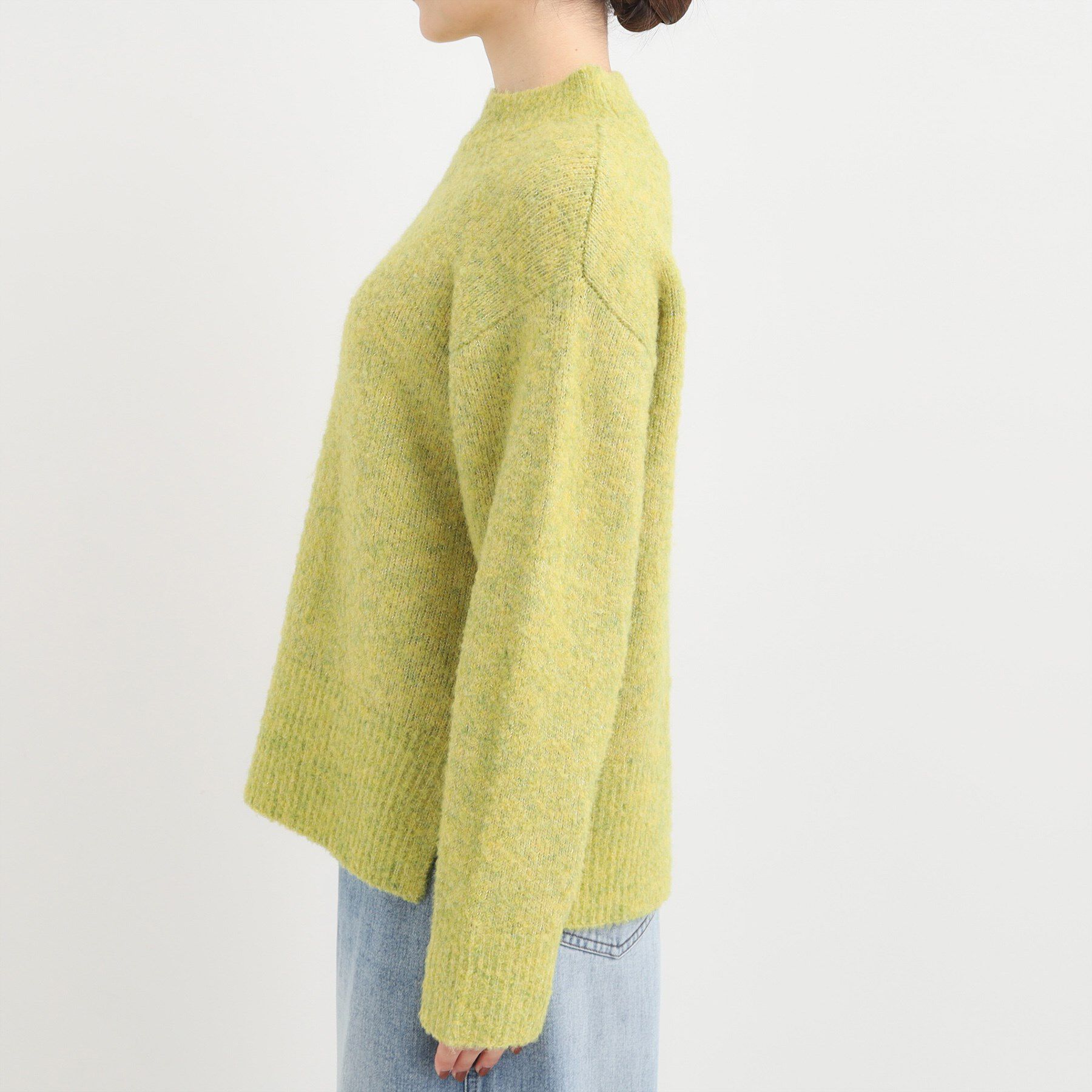 SHOO･LA･RUE「【S-LL】ほんのりラメで華やか ふわふわハイネックニット」|ニット・セーター|