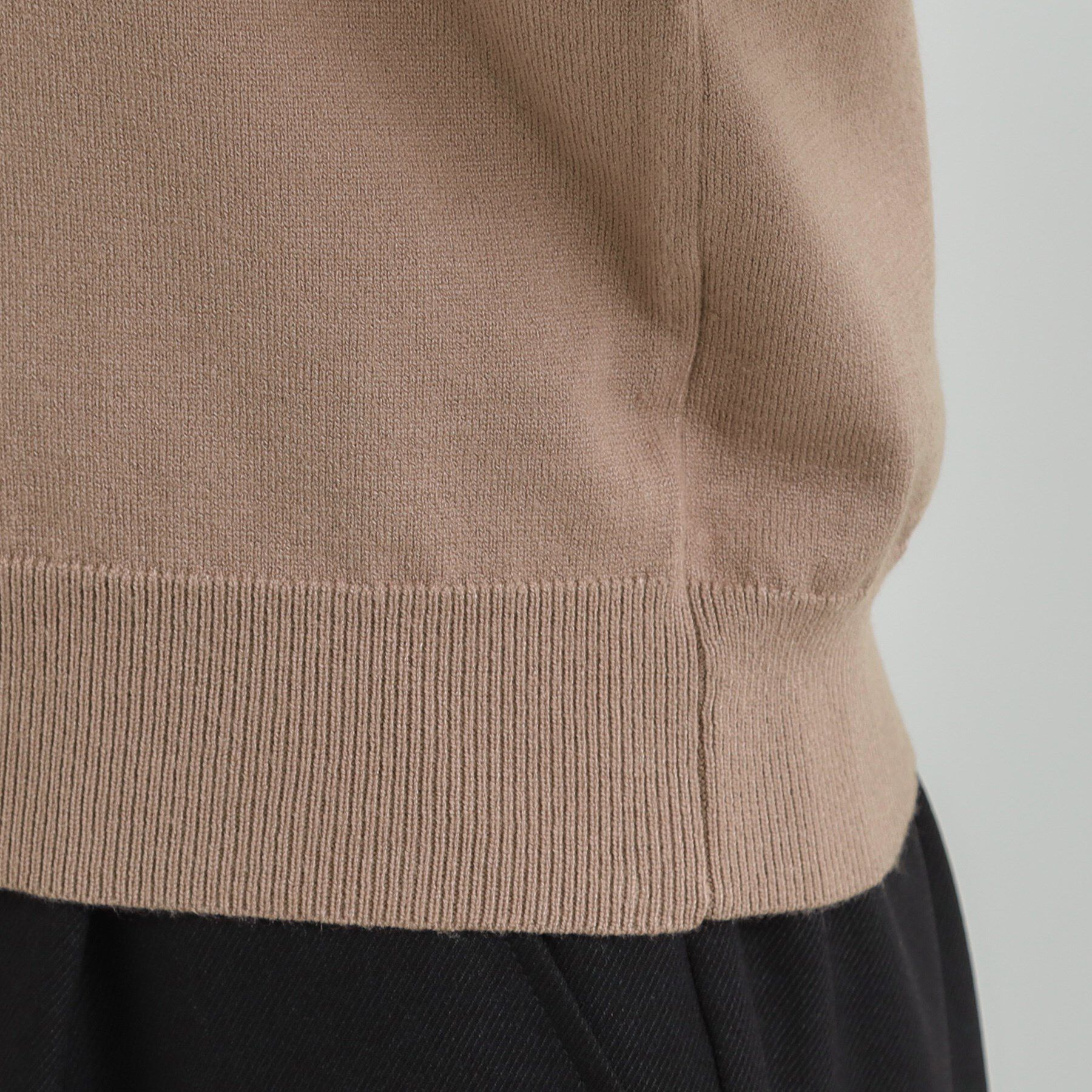 SHOO･LA･RUE「【洗濯機可／S-LL】切り替えデザインで上品見え お袖編み柄ニット」|ニット・セーター|