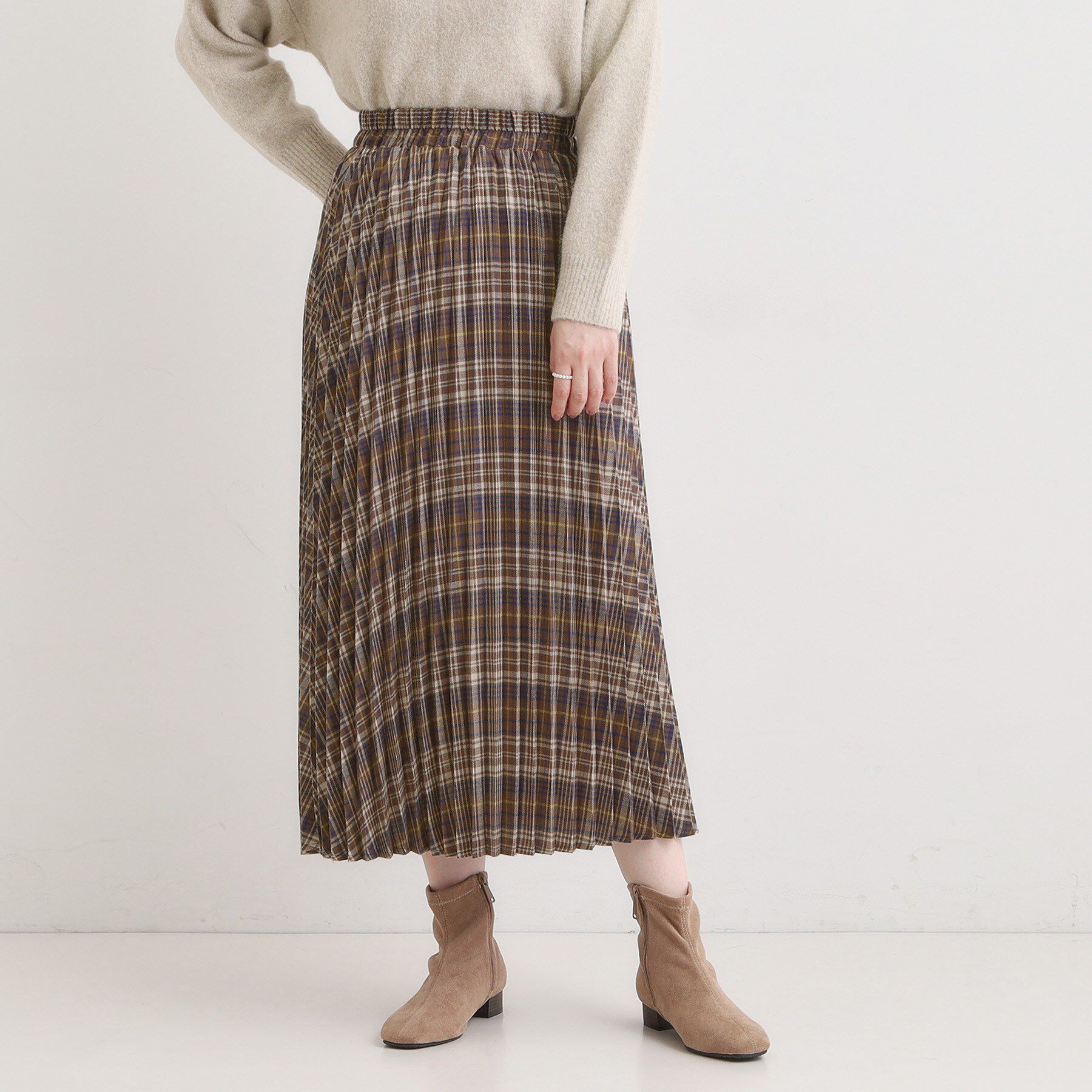 SHOO･LA･RUE「チェックプリーツスカート」|スカート|