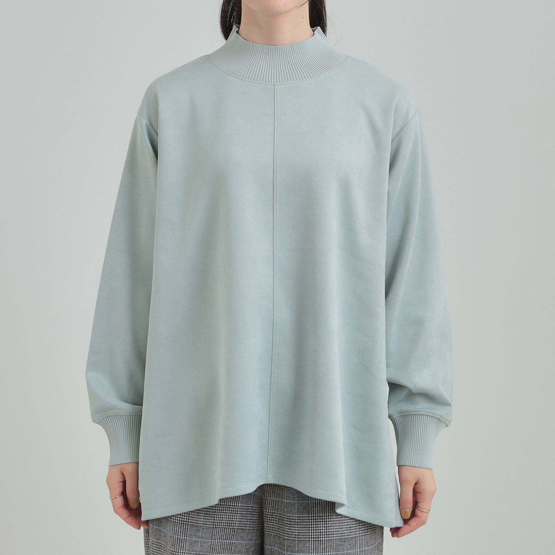 SHOO･LA･RUE「【S-LL】滑らかタッチが癖になる Aラインスエード調トップス」|Tシャツ・カットソー|