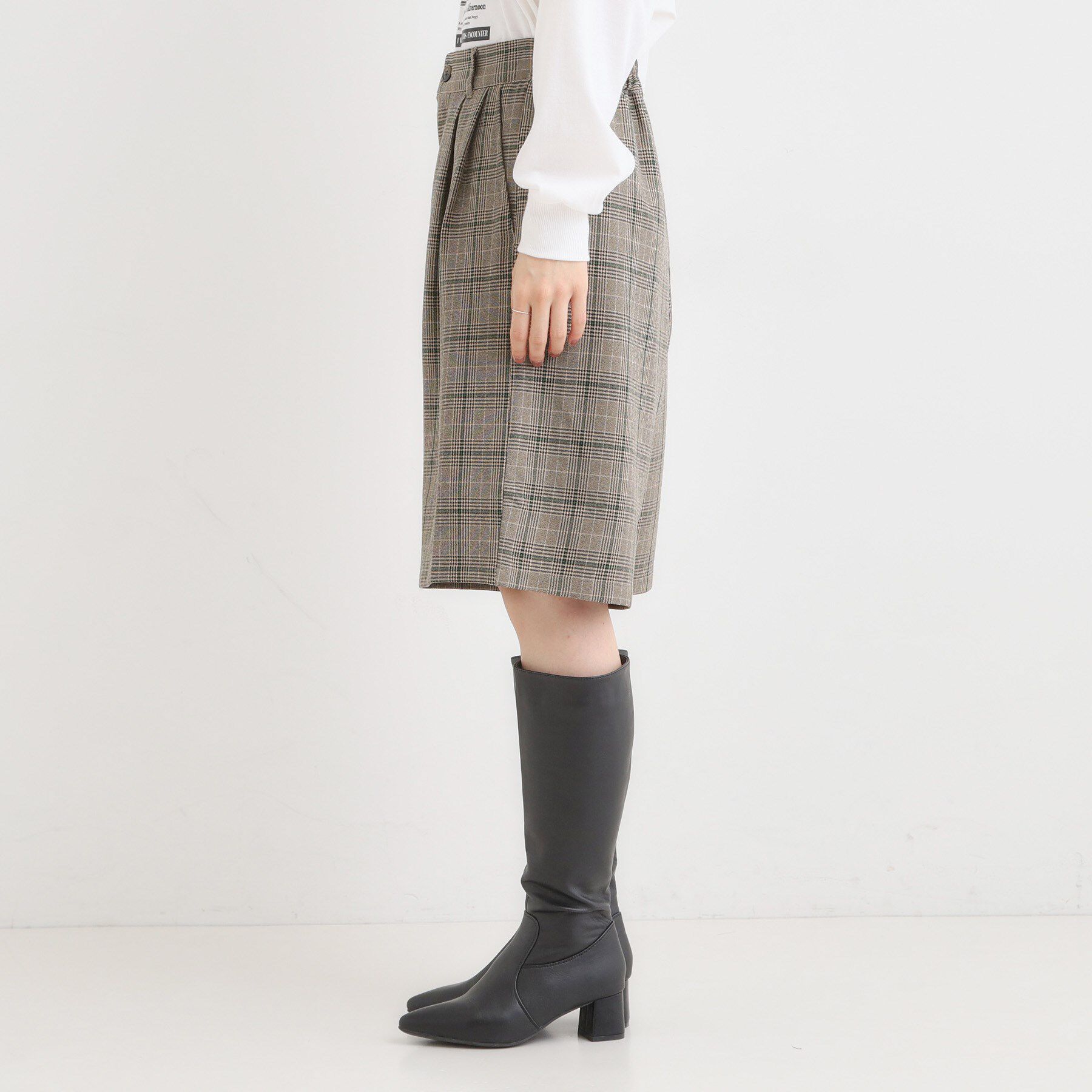 SHOO･LA･RUE「【セットアップ可】チェック柄タックハーフパンツ」|その他|